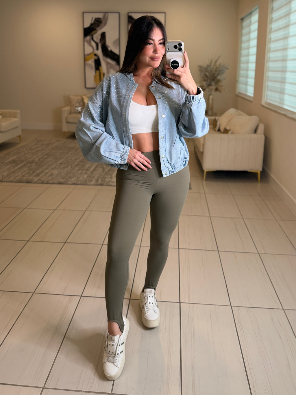 Power Sculpt Olive Green Leggings