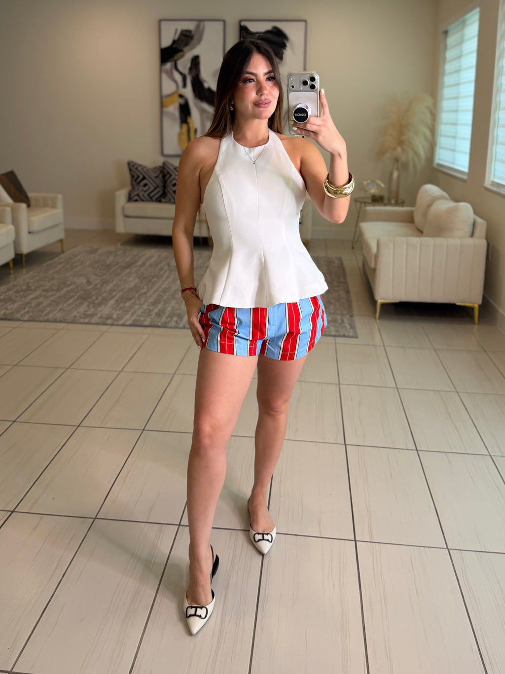 Muse Peplum White Top