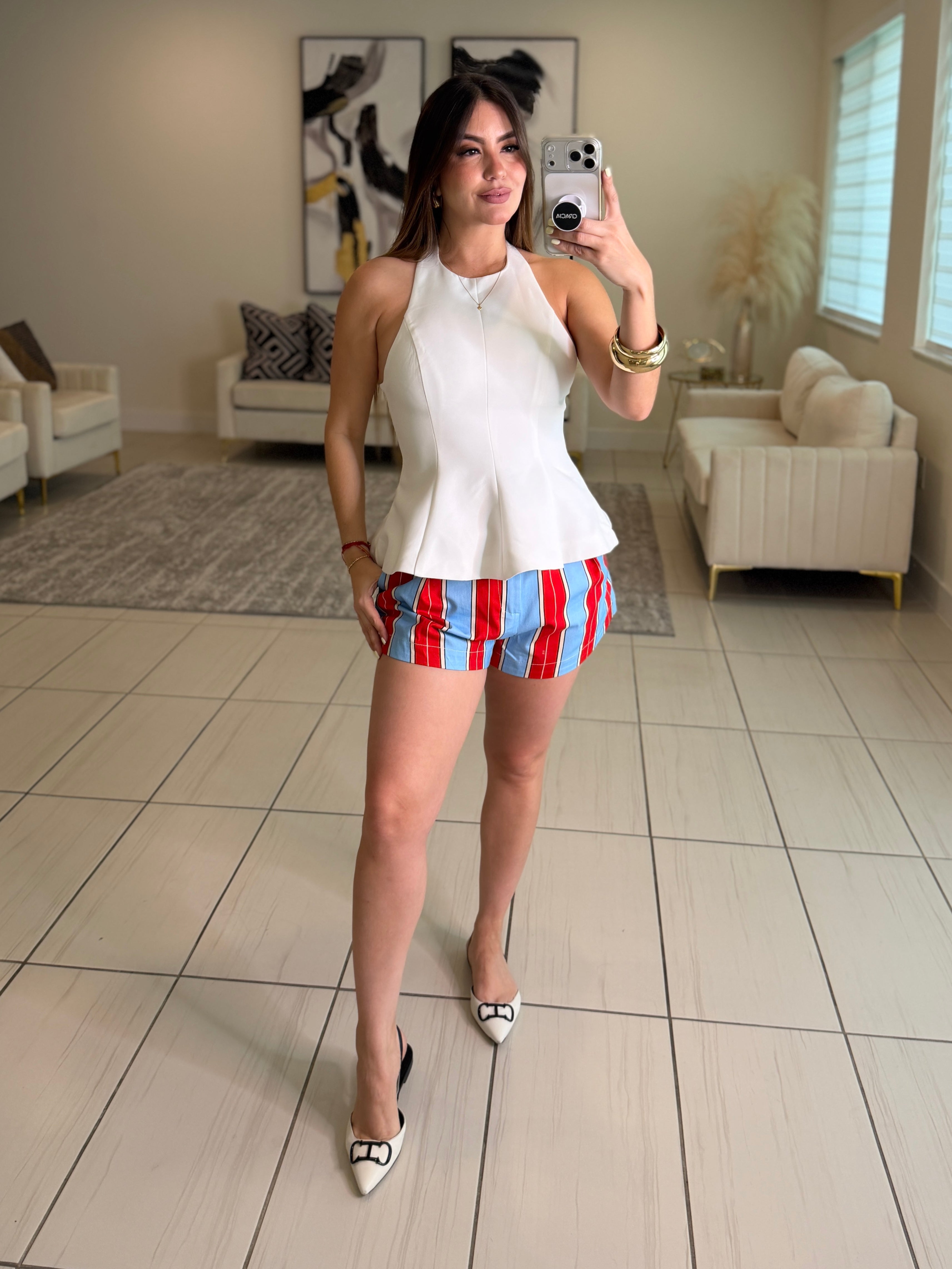 Muse Peplum White Top