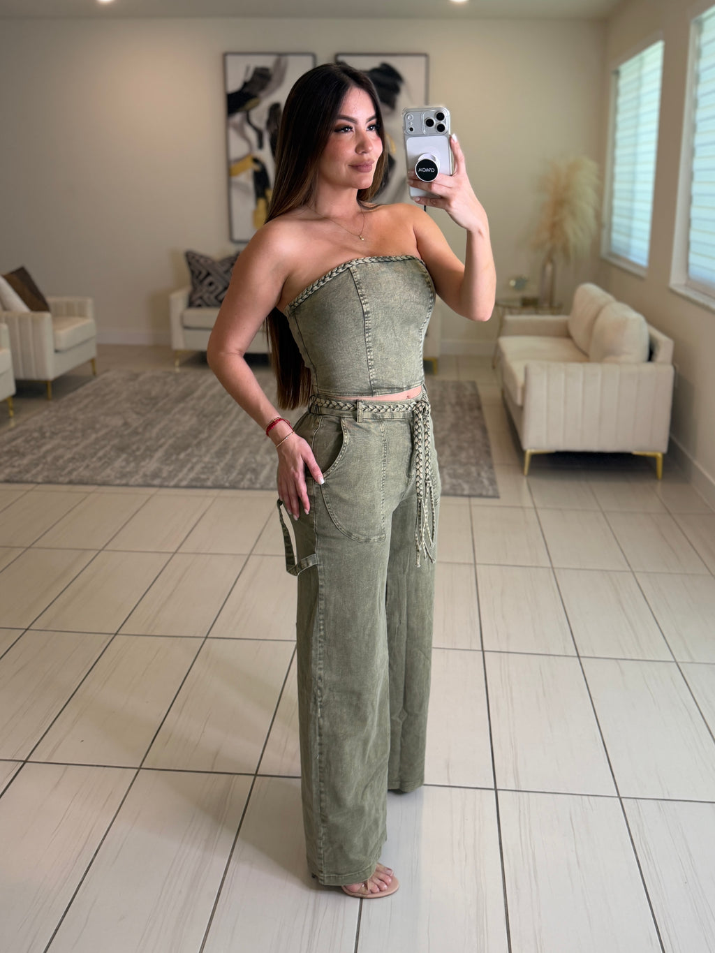 Rebel Utility Green Pant Set