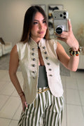 Napoleon Beige Vest Jacket