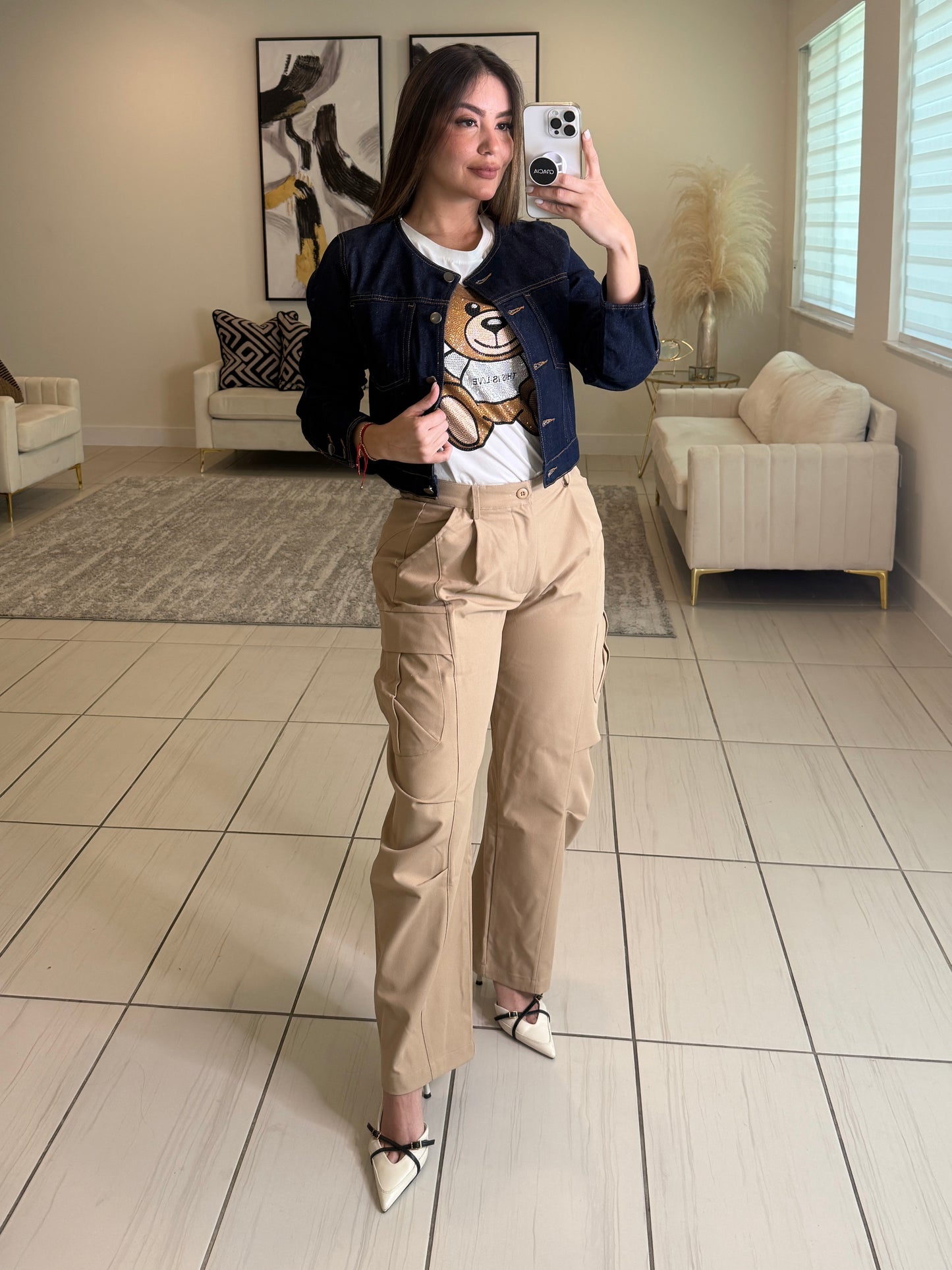 Sahara Muse Khaki Barrel Pants