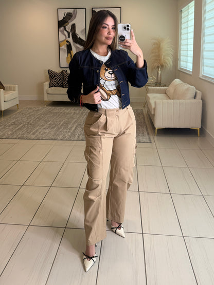 Sahara Muse Khaki Barrel Pants