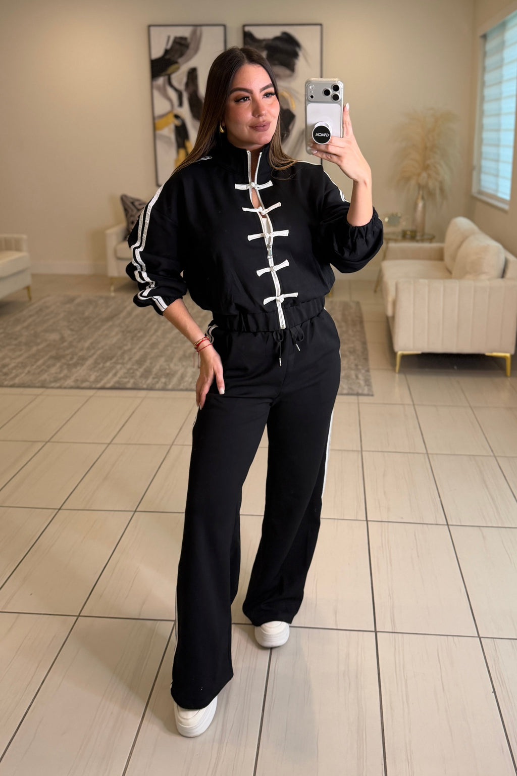 Oriental Muse Black Pant Set
