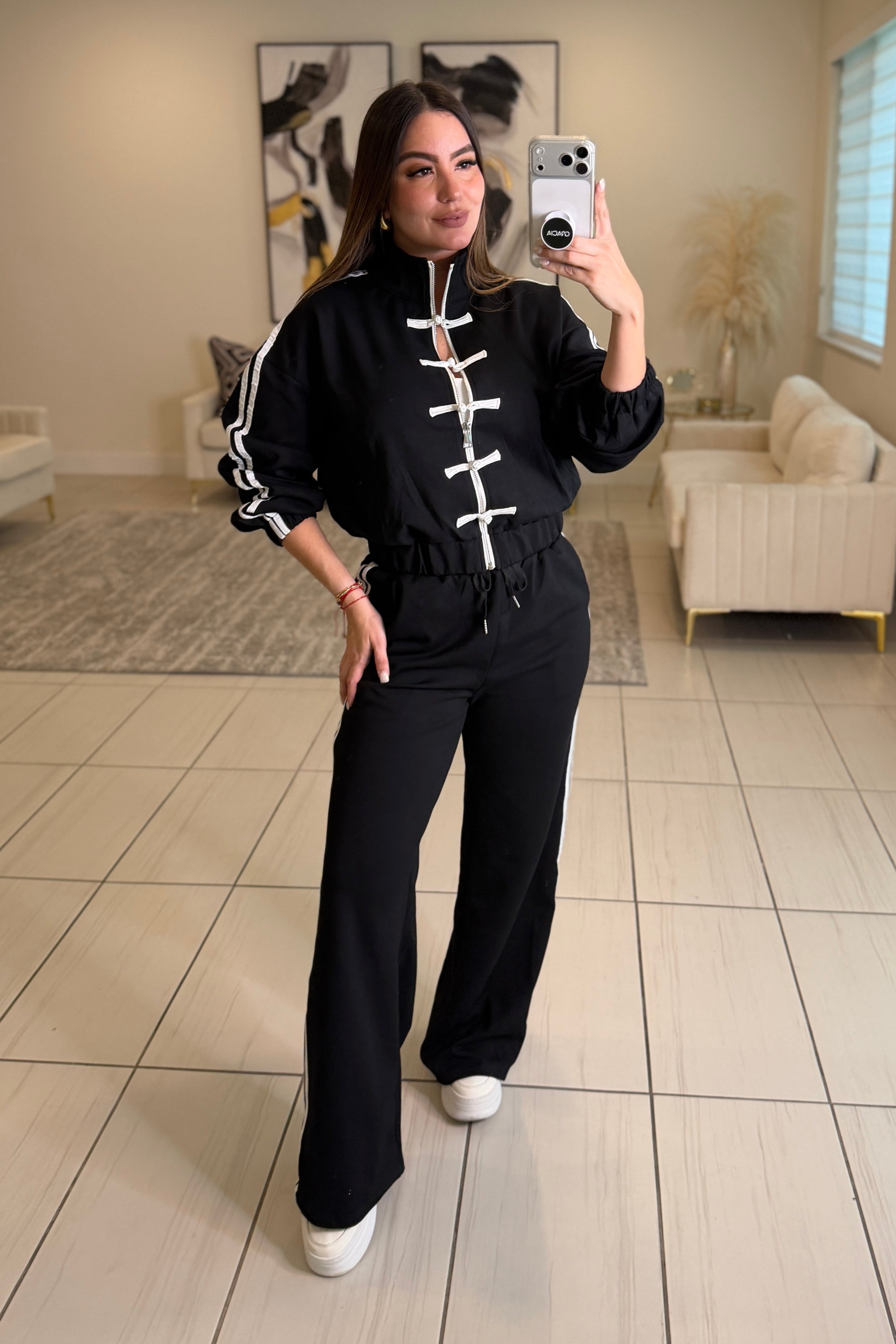 Oriental Muse Black Pant Set