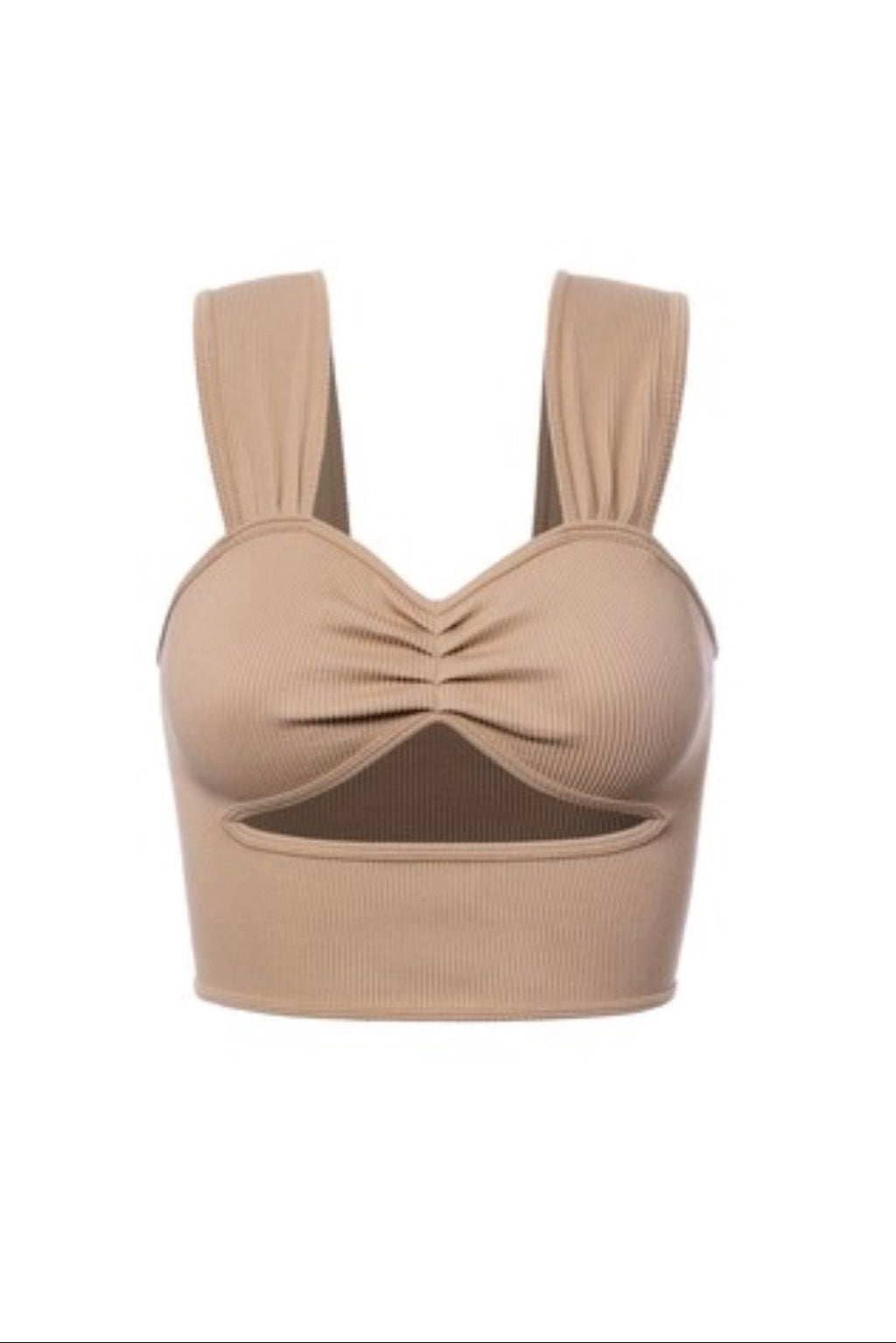 Happy Girl Era Beige Basic Top