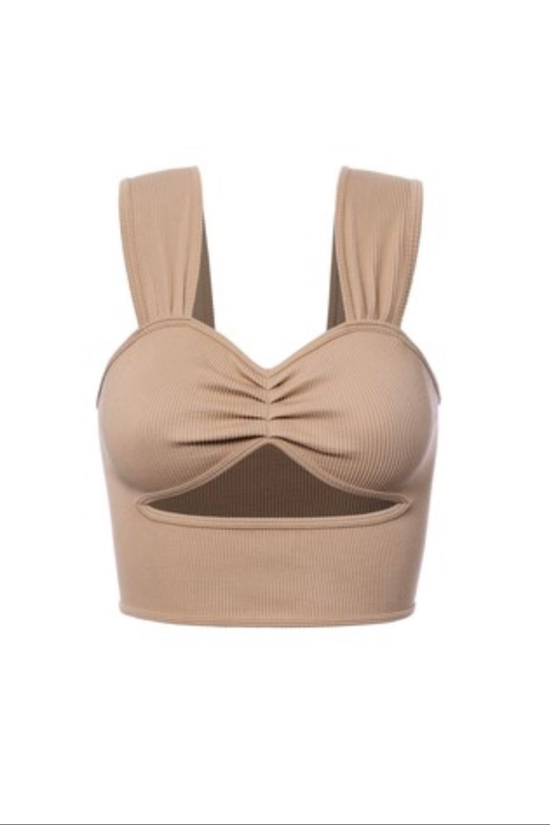 Happy Girl Era Beige Basic Top