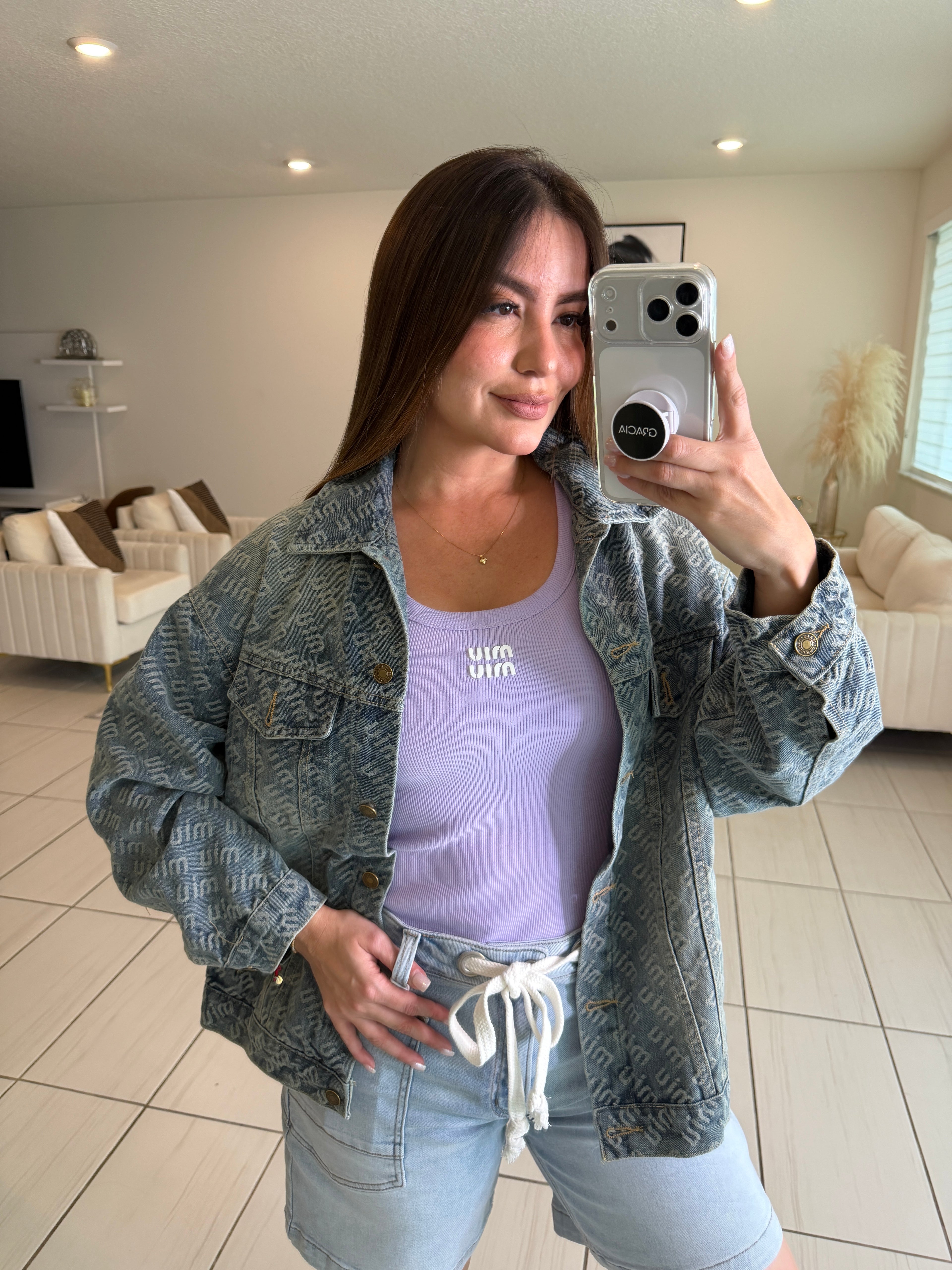 Iconic Mix Lilac Tank Top