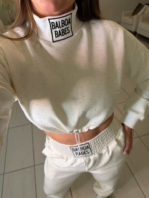Midnight Rhinestone Ivory Set