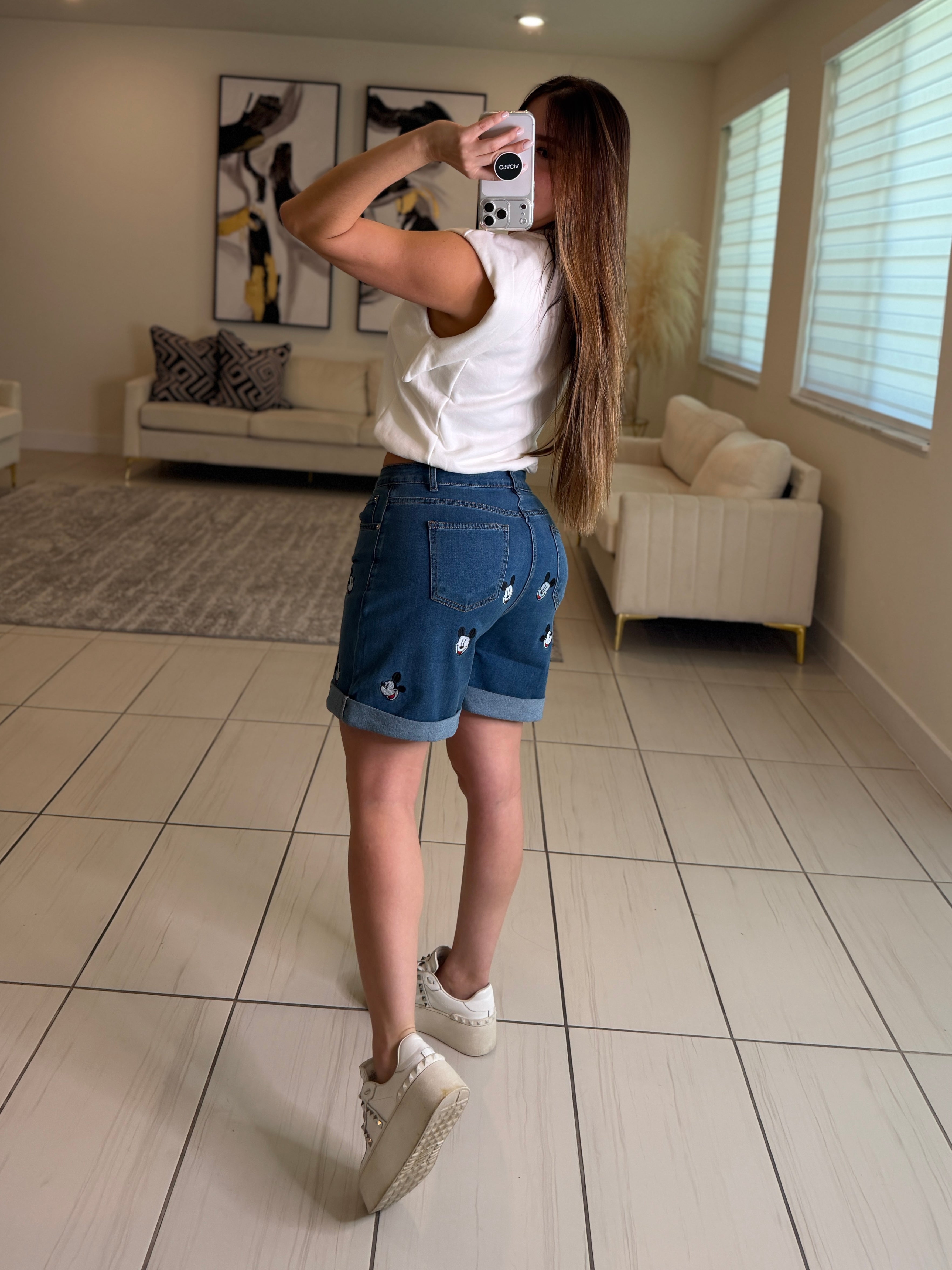 Funny Denim Bermuda Shorts