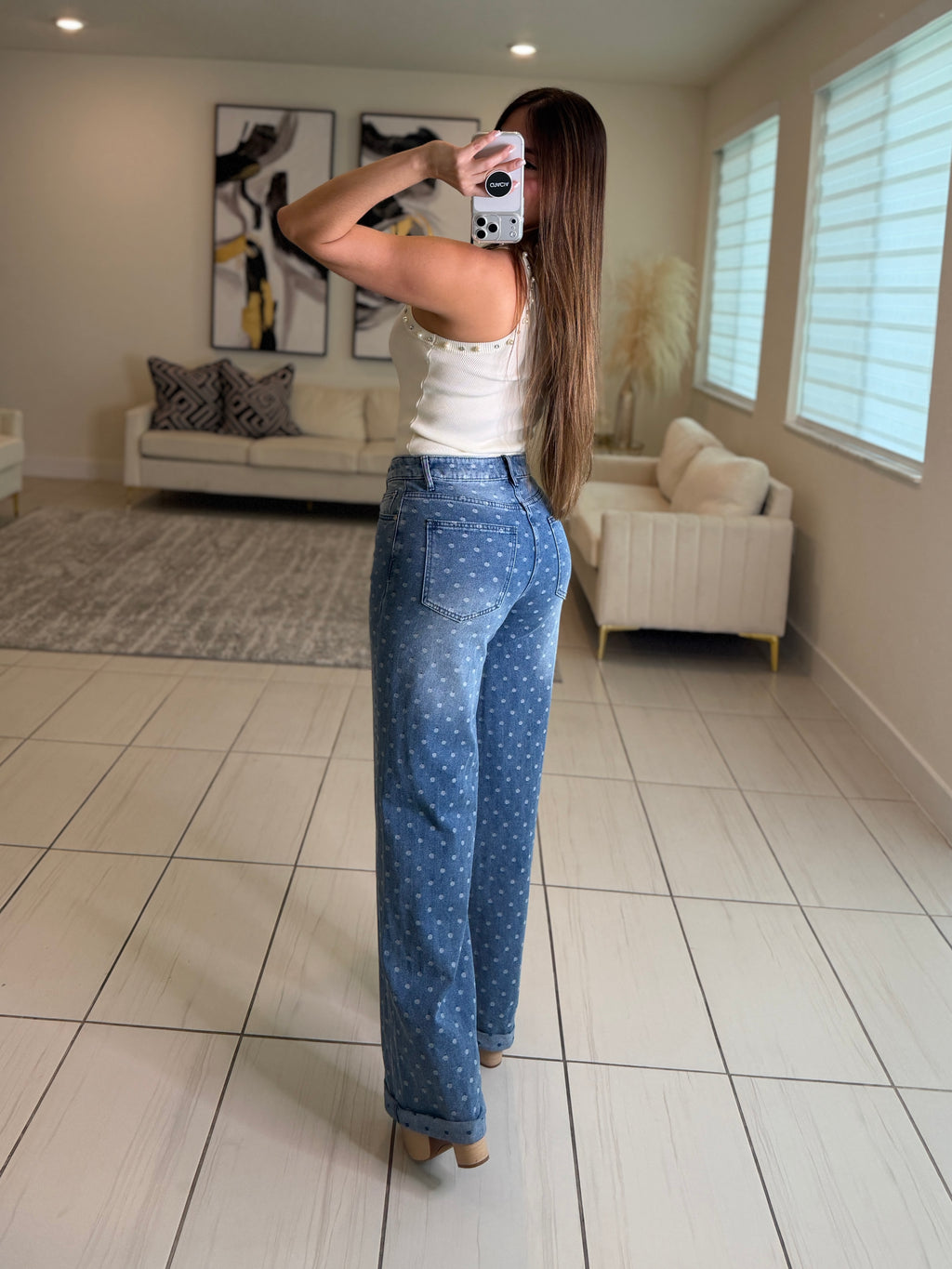 Sweet Dots Denim Pants