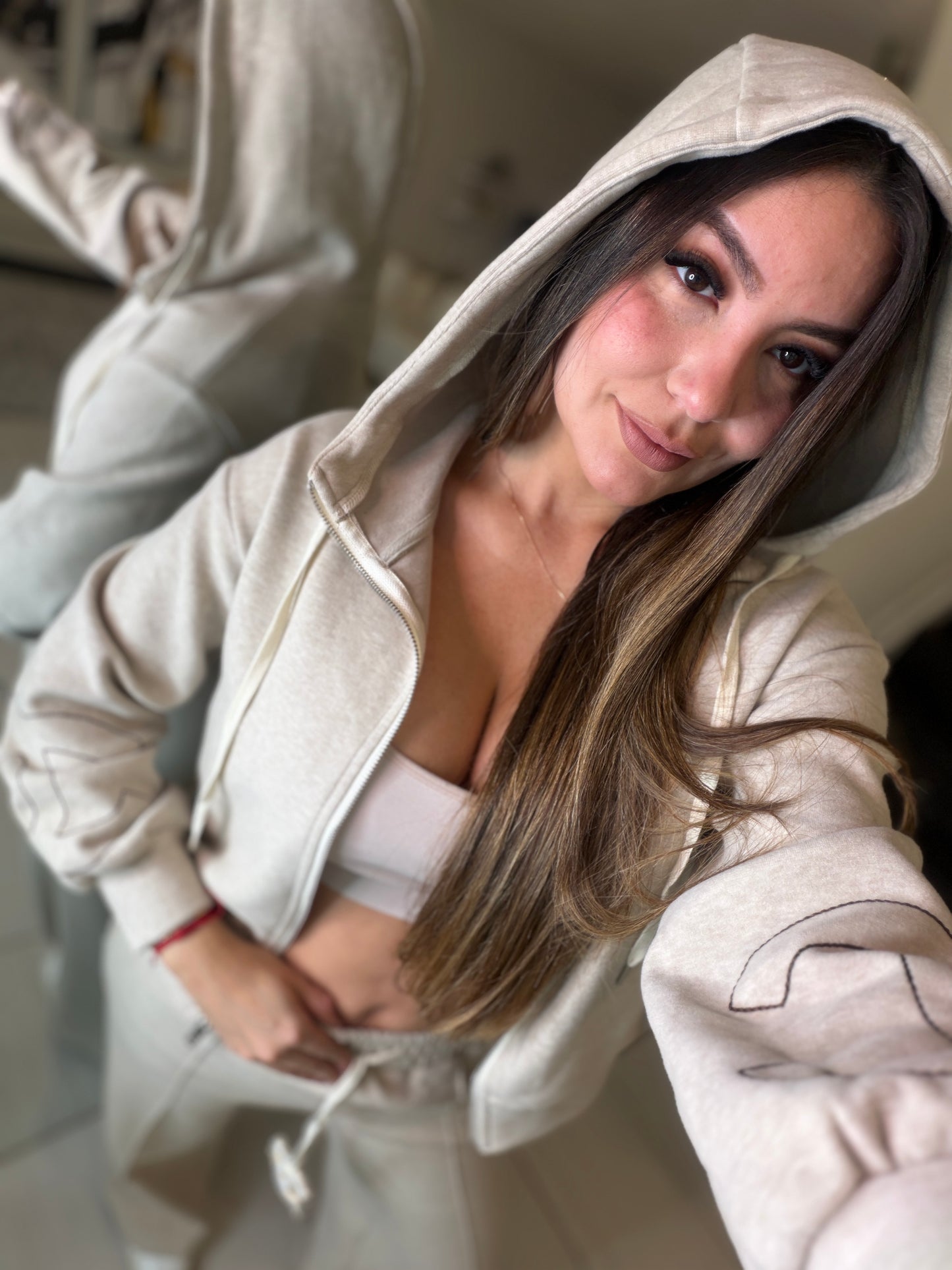 Iconic Structure Beige Pant Set