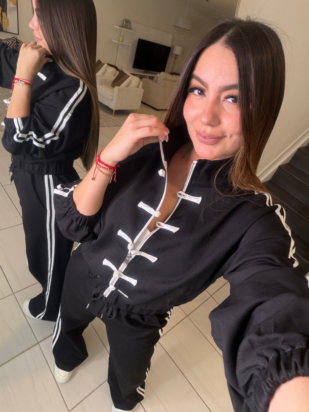 Oriental Muse Black Pant Set