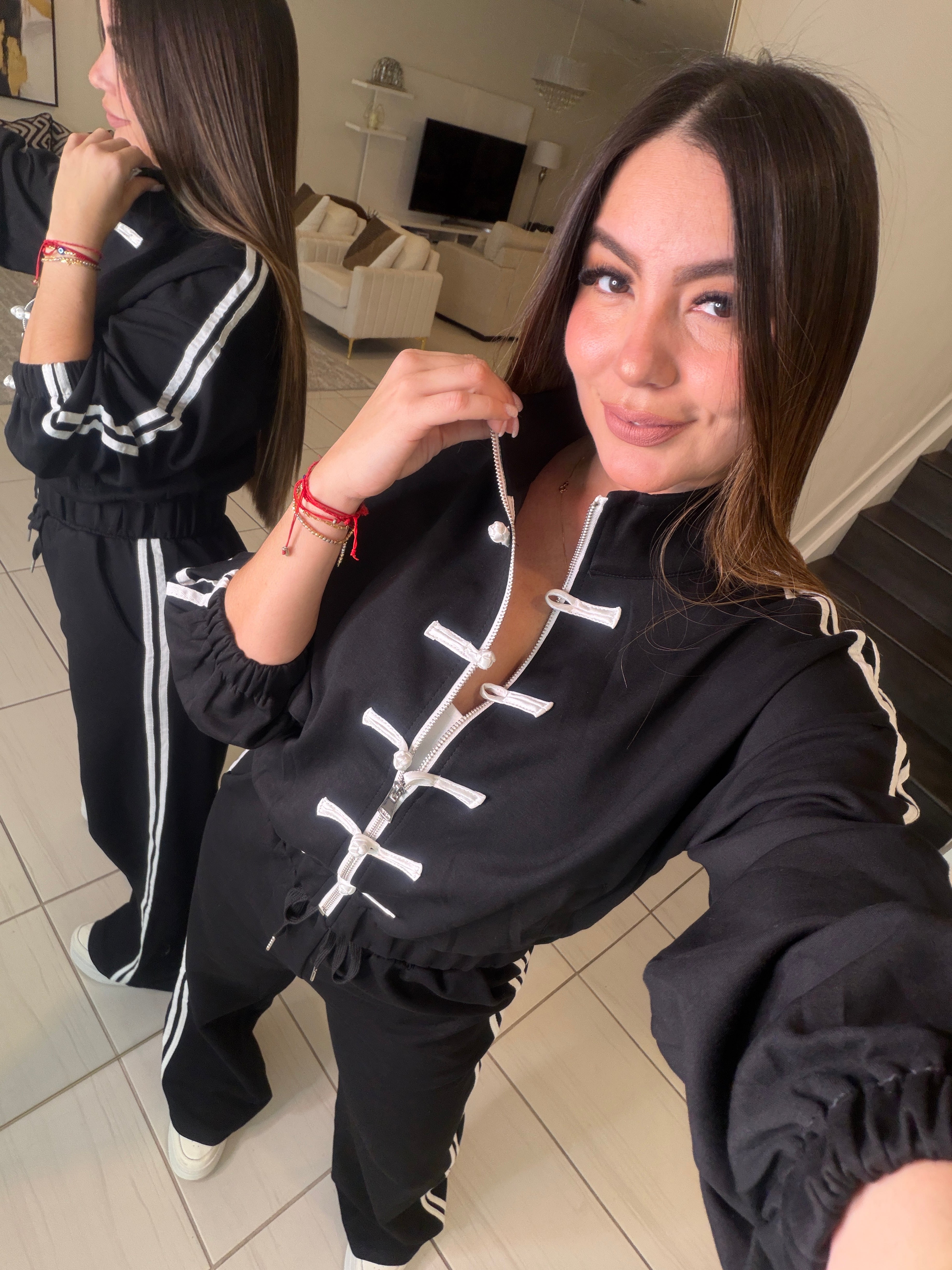Oriental Muse Black Pant Set