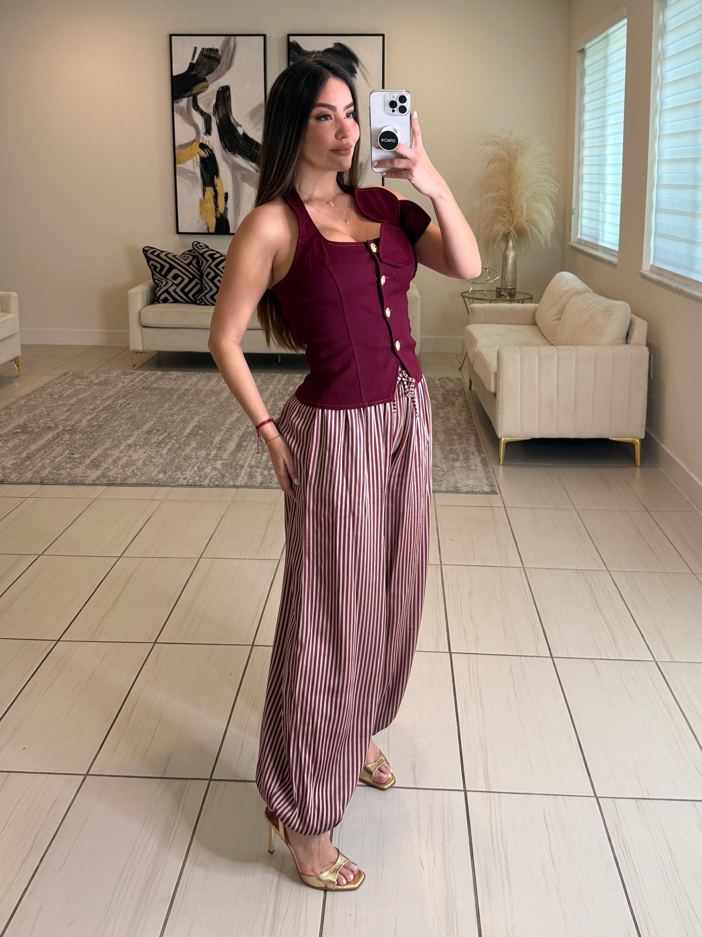 Endless Poise Red Wine Top