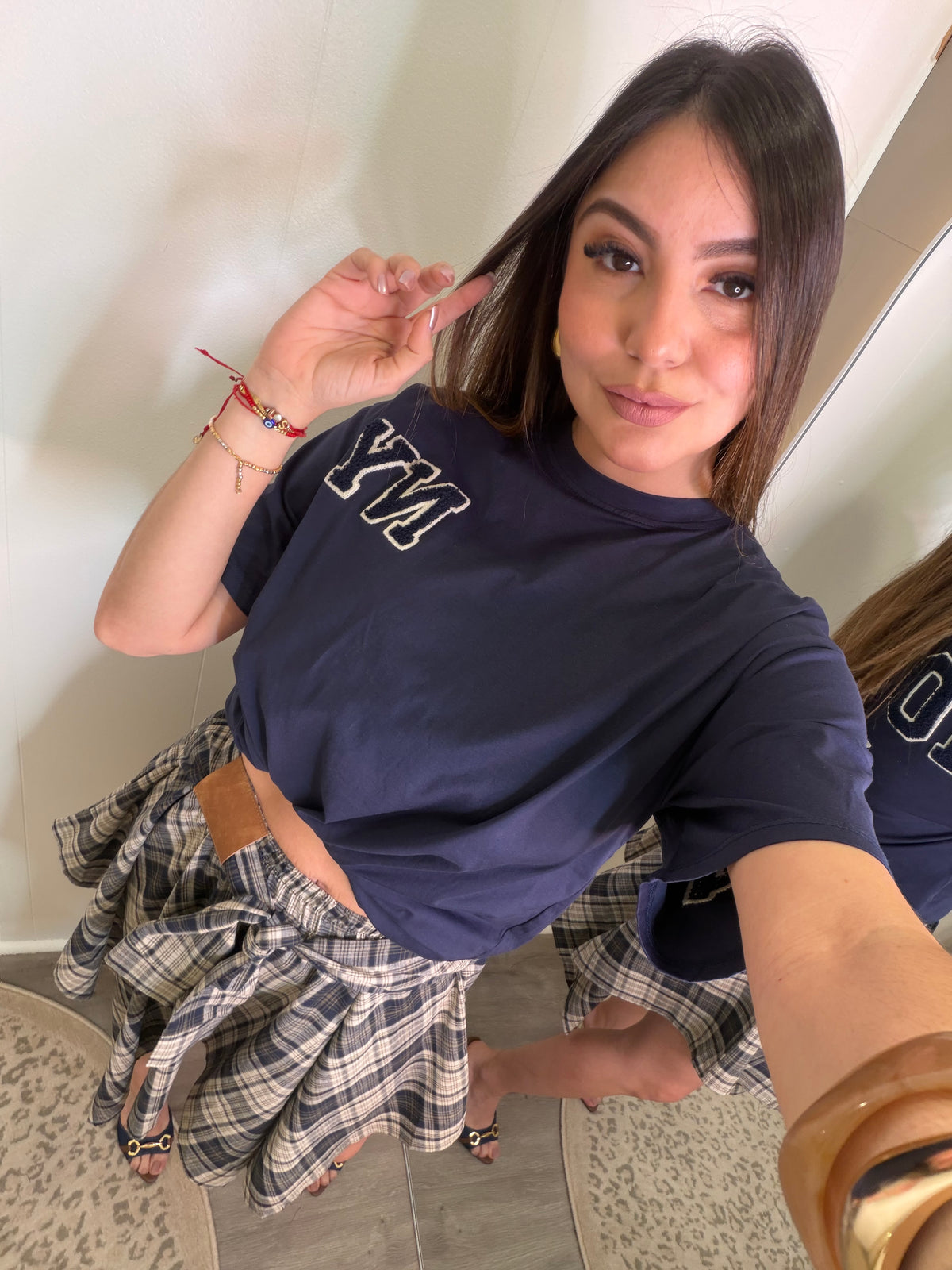 Madison Plaid Asym Skirt
