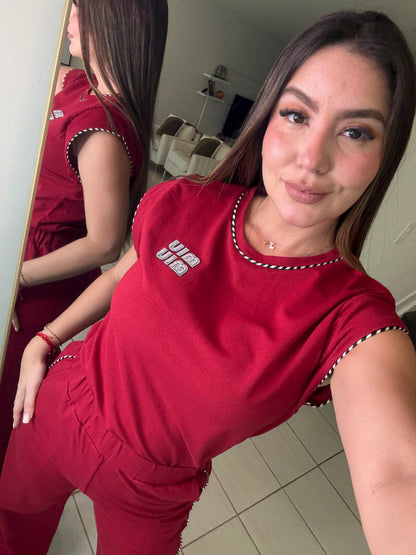 Iconic Muse Red Pant Set