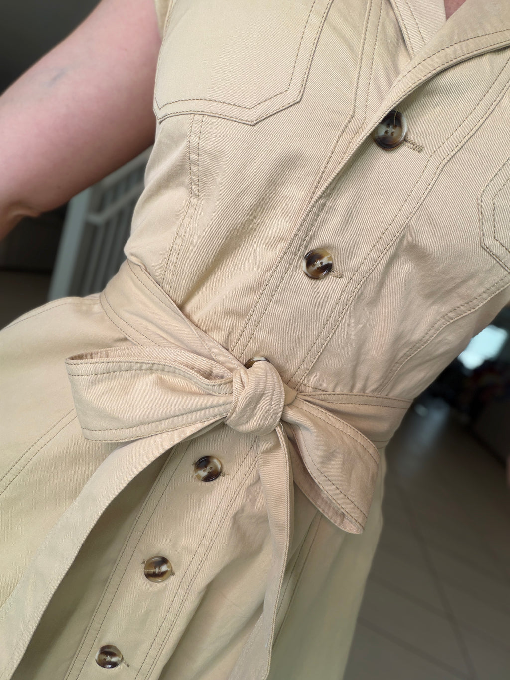 Radiant Khaki Midi Dress