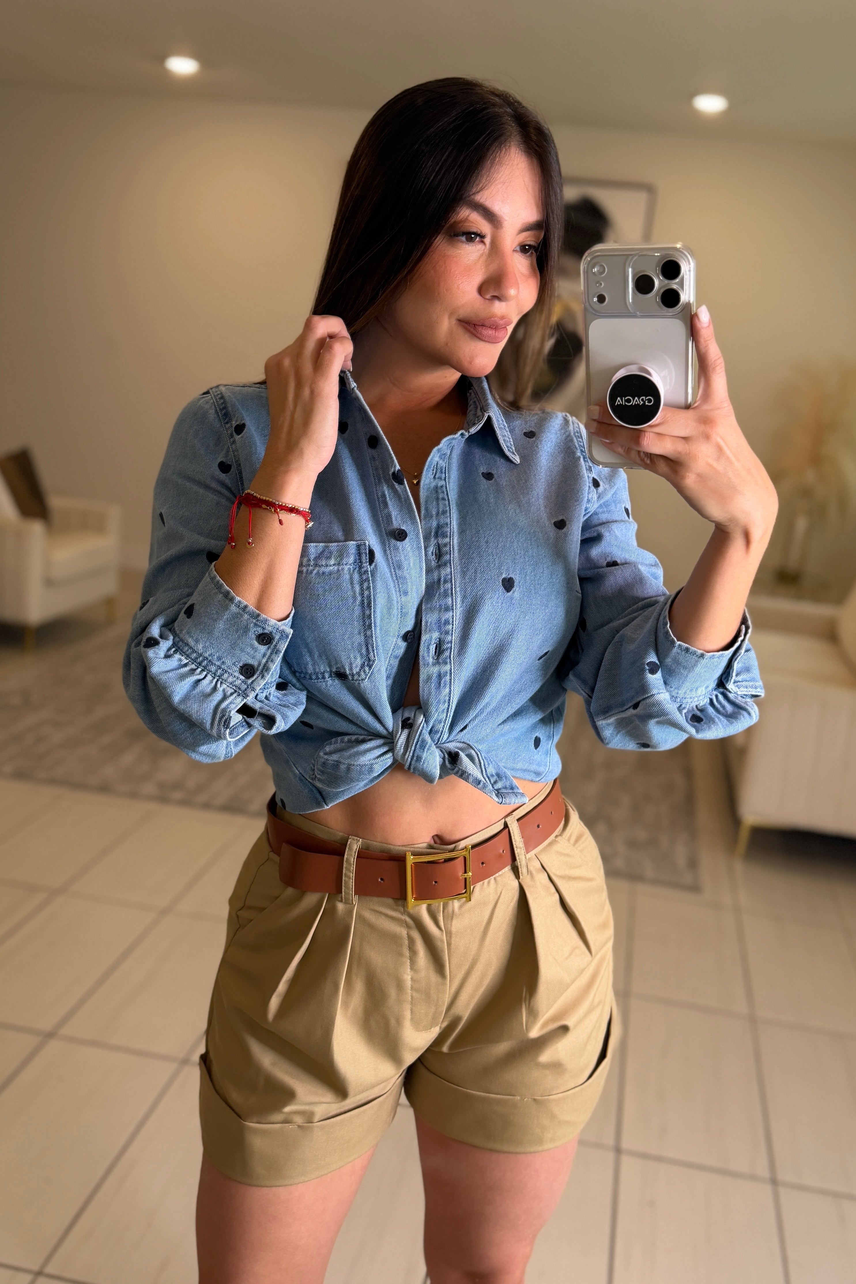 Muse Of Hearts Denim Shirt