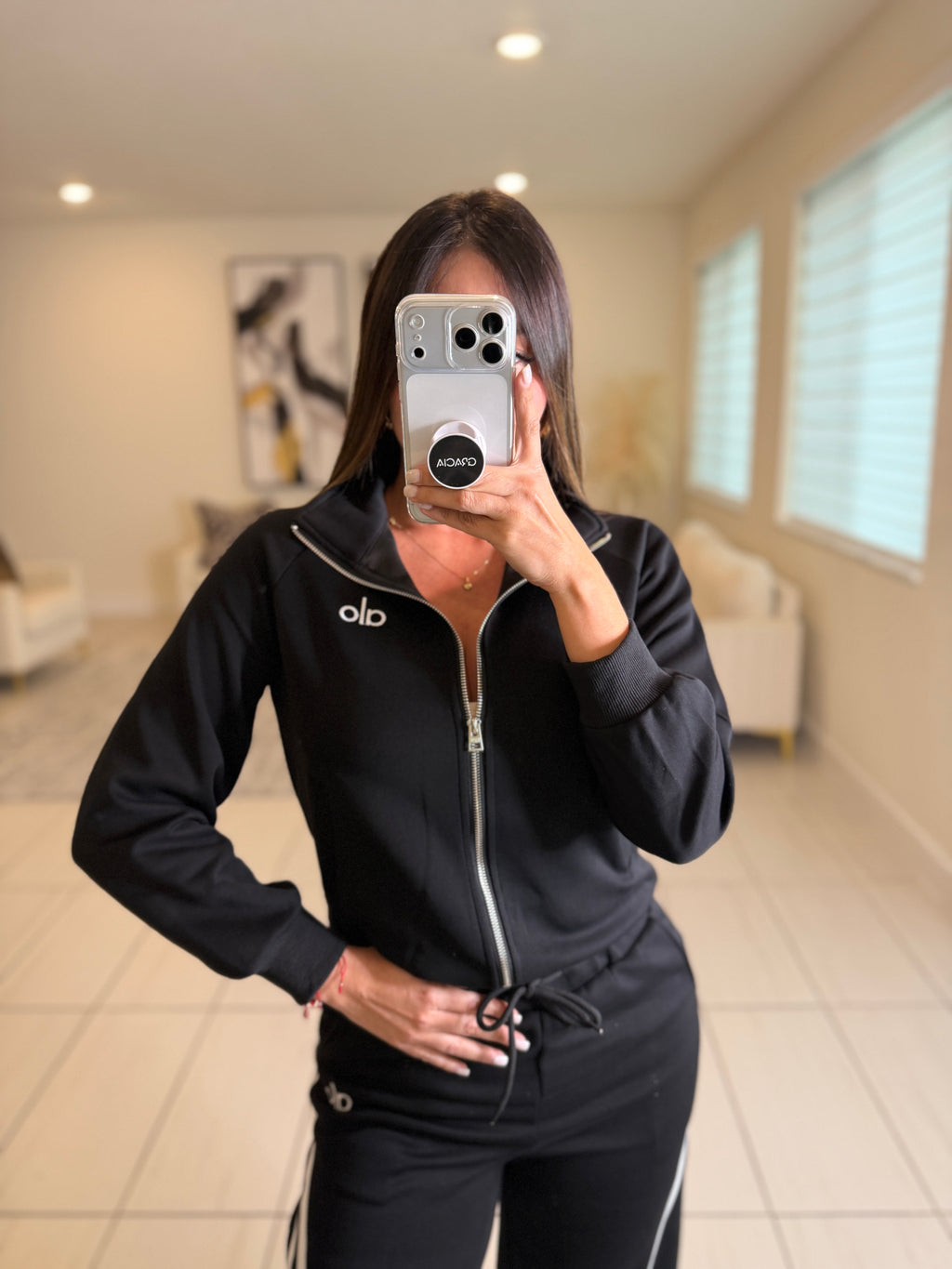 Stripes Halo Black Pant Set