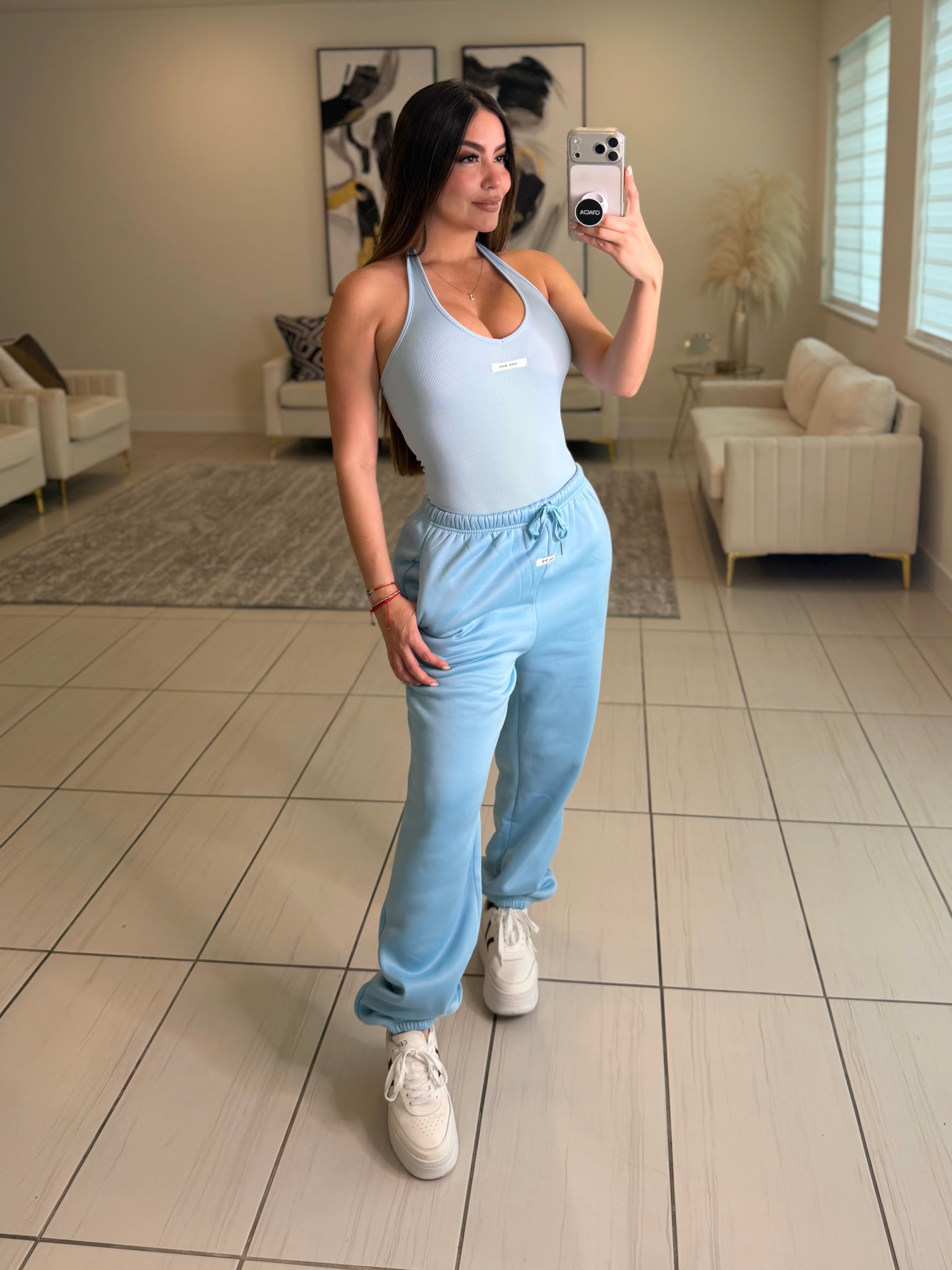 Bombshell Baby Blue Jogger Set