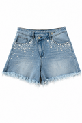 Crystal Denim Shorts