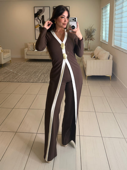 Opulent Structure Brown Jumpsuit