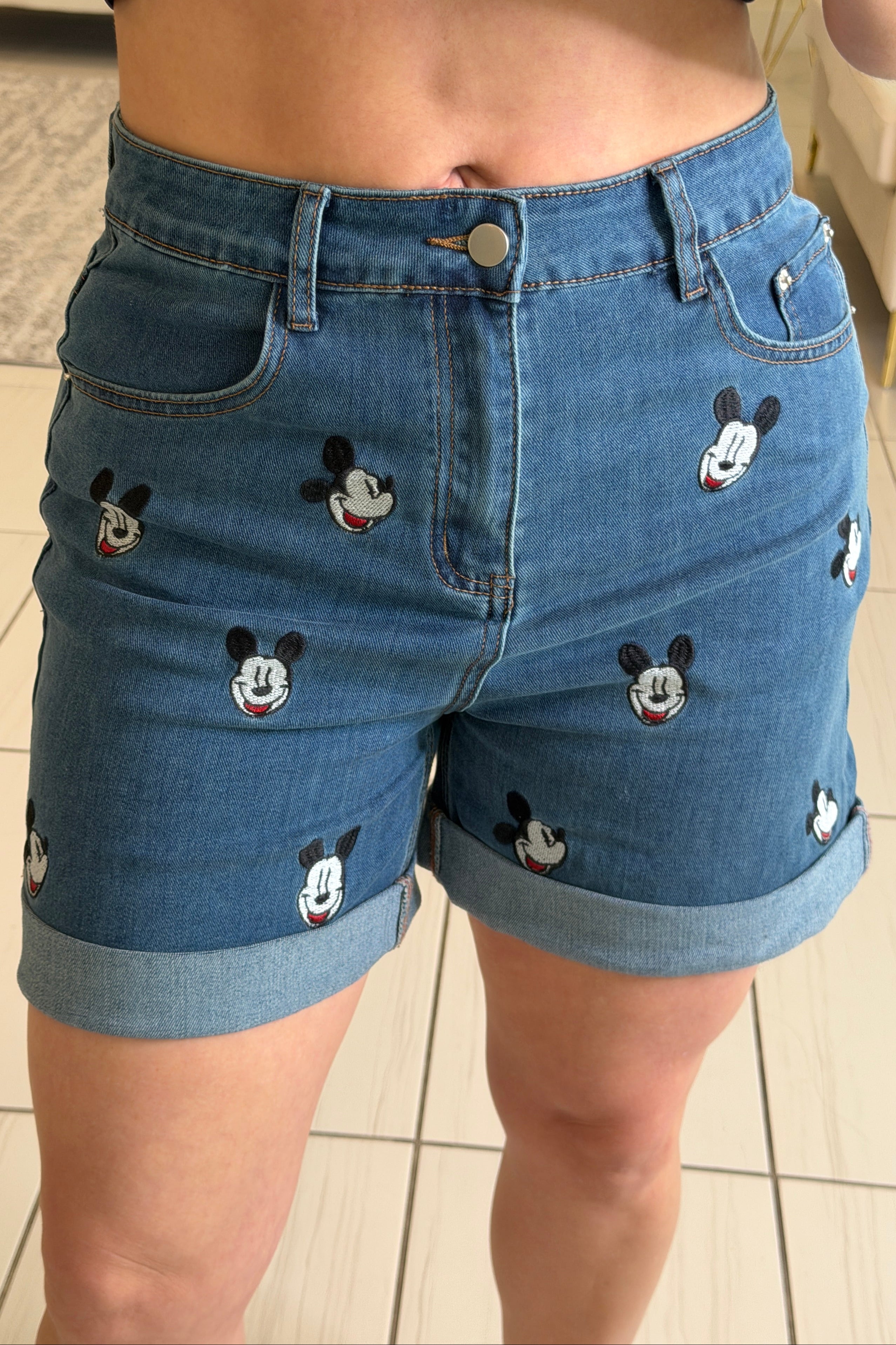 Funny Denim Bermuda Shorts