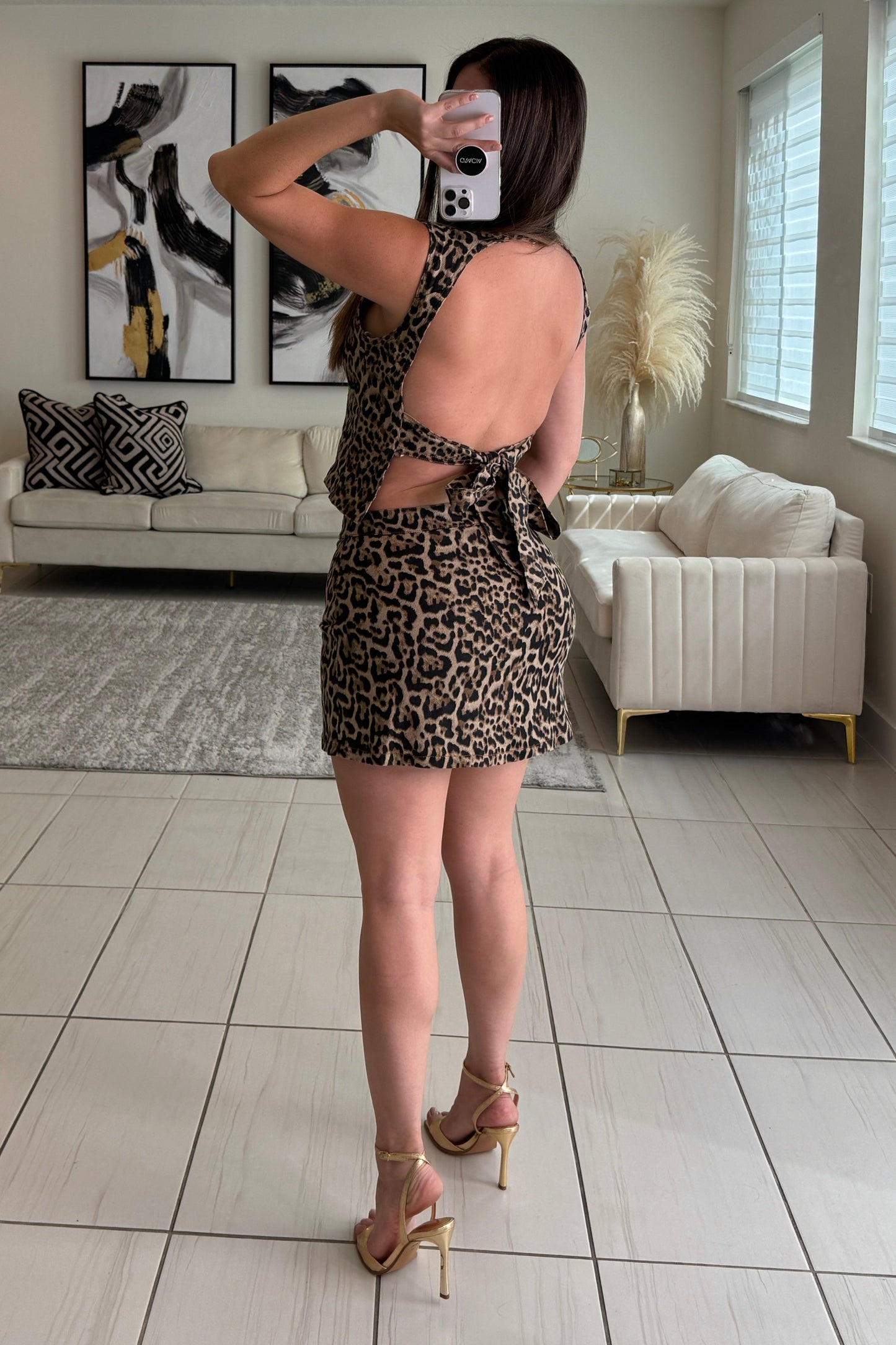 Fierce Streak Leopard Skort Set