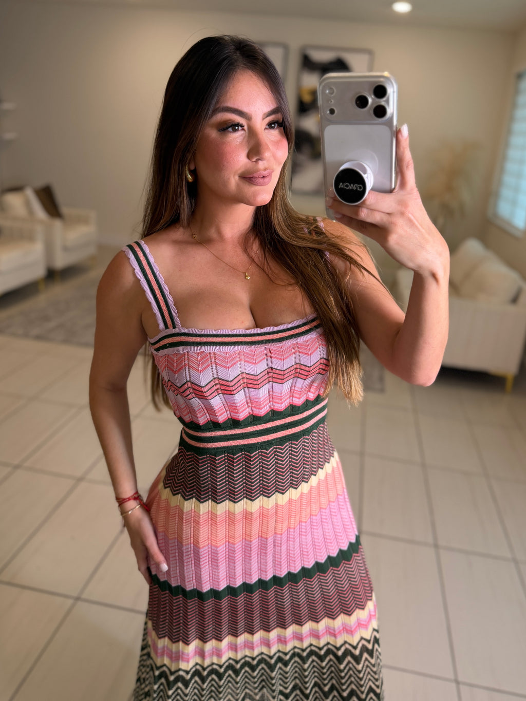 Heat Wave Colorful Knit Dress