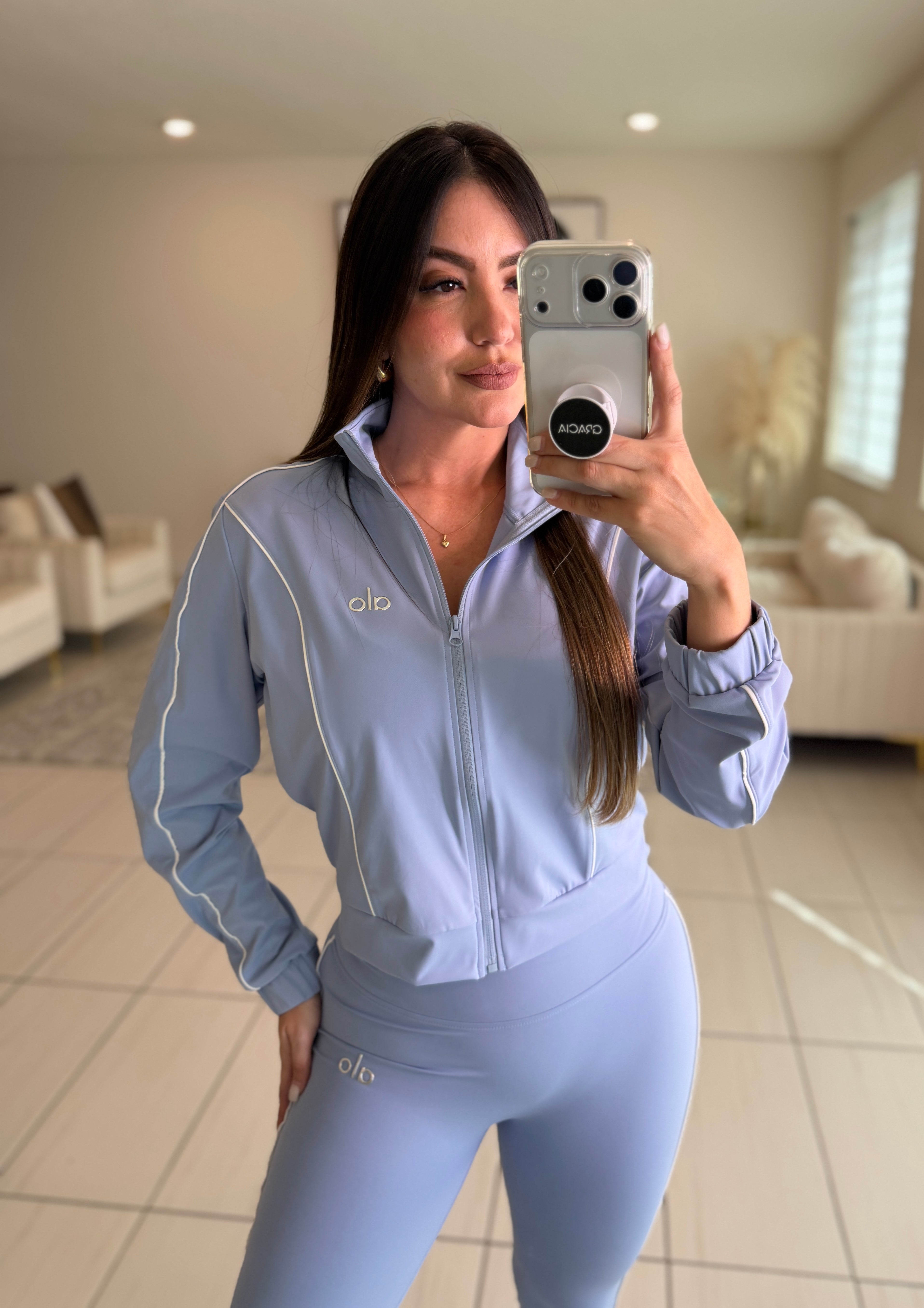 Airbrush Halo Light Blue Pants Set