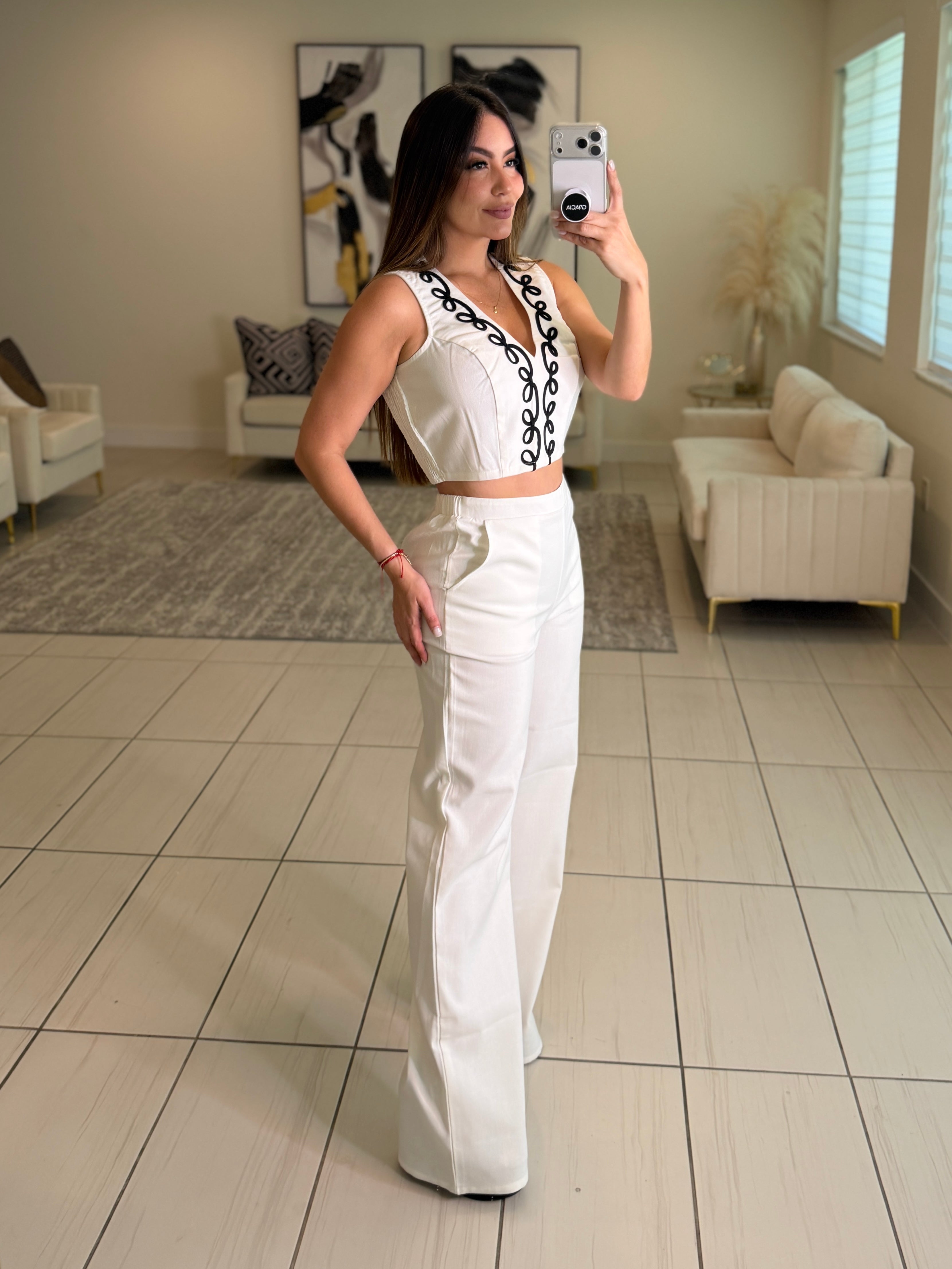 Monarch Edit White Pant Set