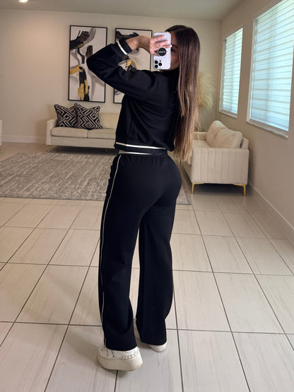 Iconic Structure Black Pants Set
