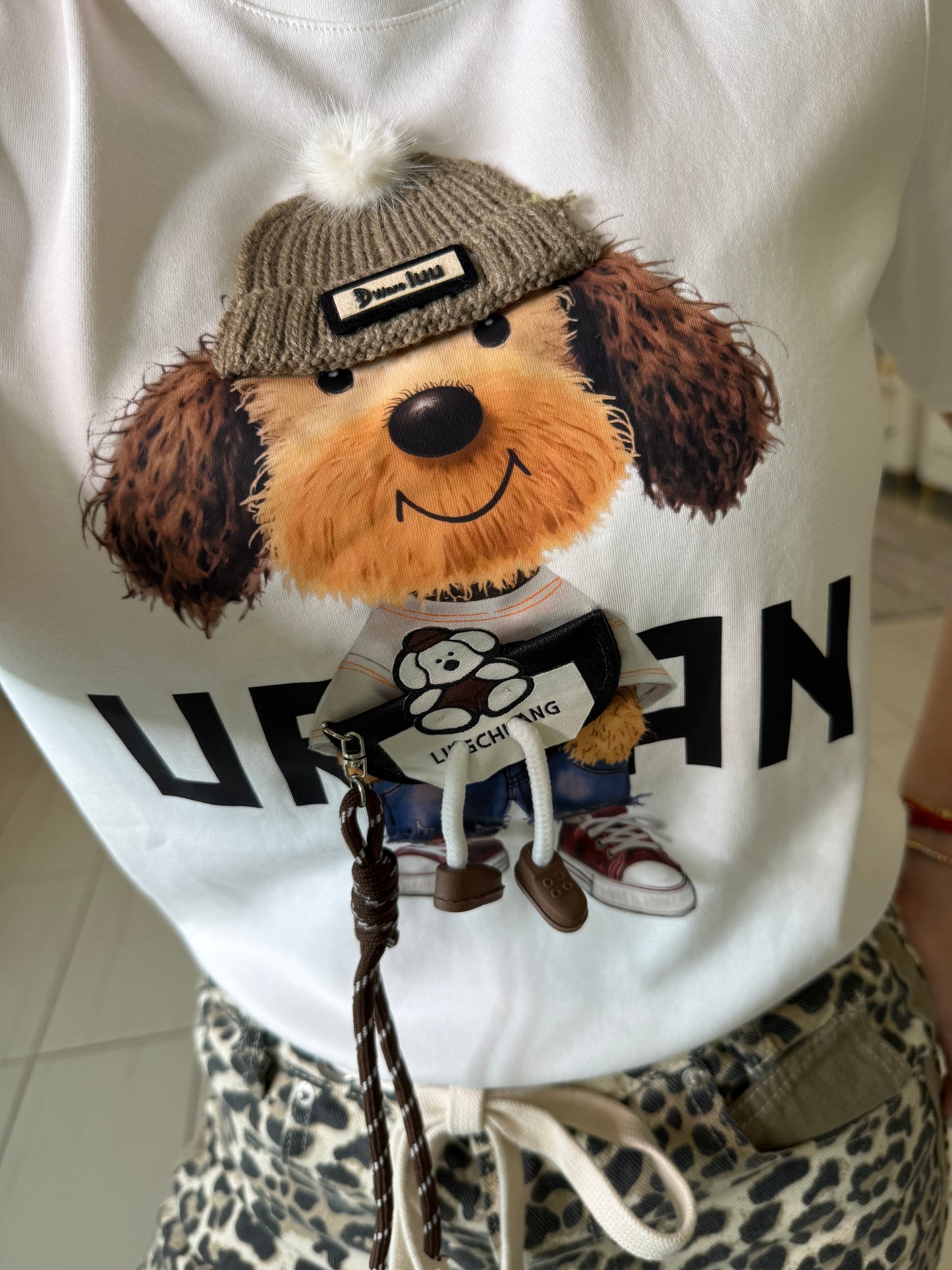 Cutest Charming Dog White Tshirt Top