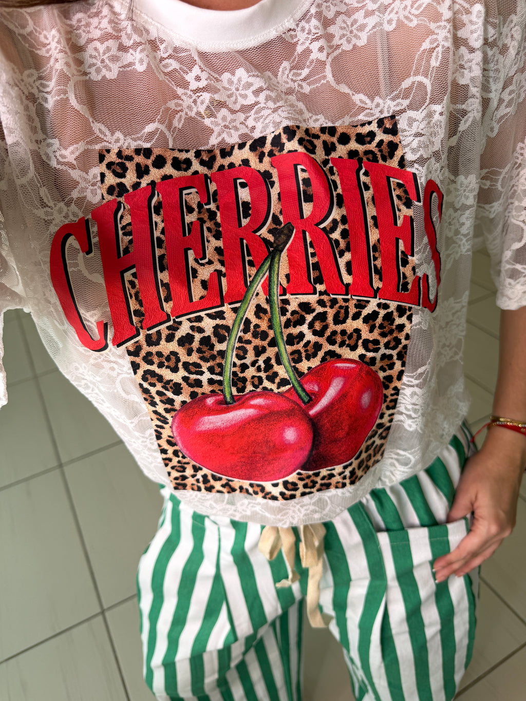Cherries White Tshirt