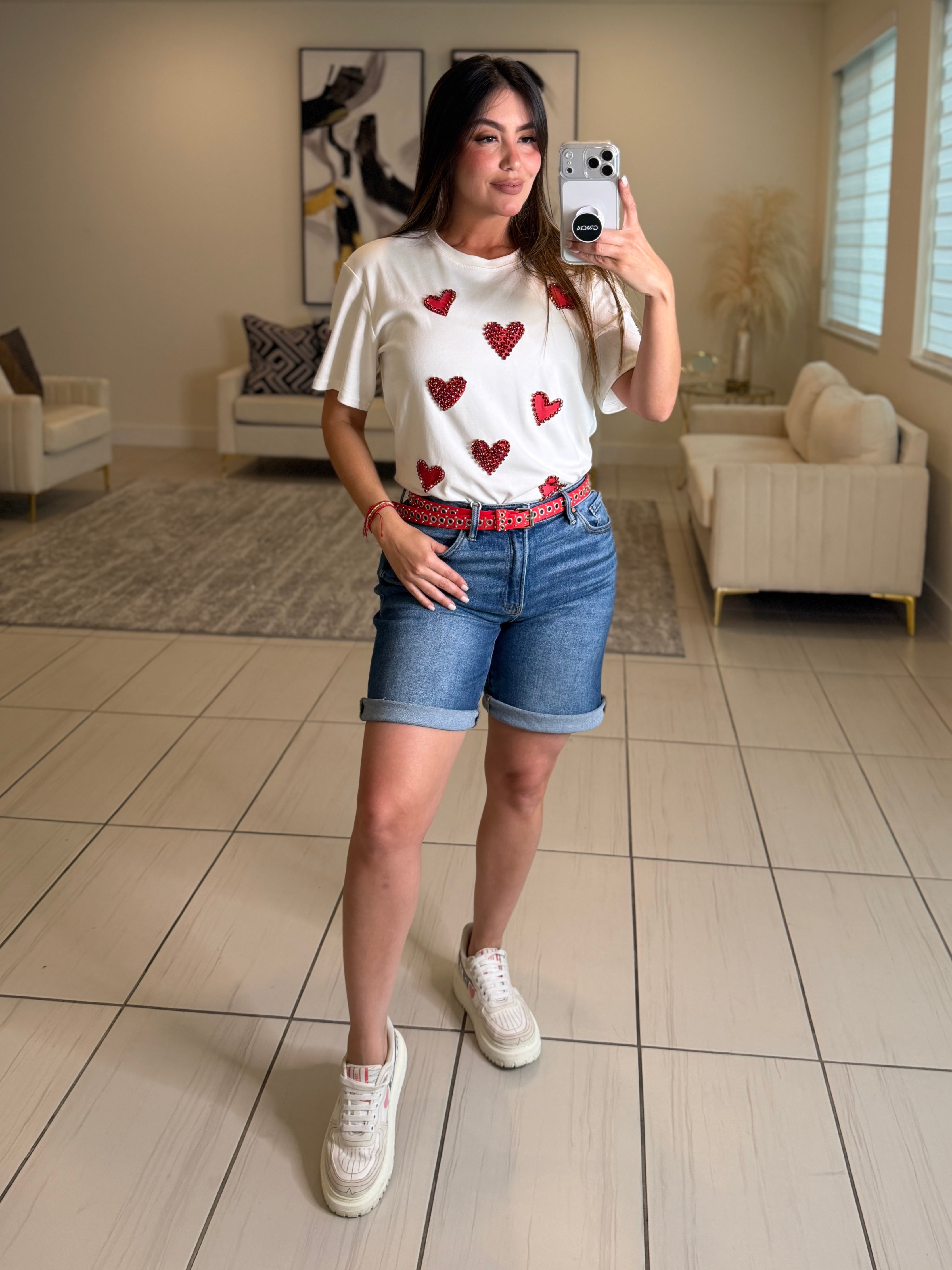 Frayed Blue Denim Bermuda Short