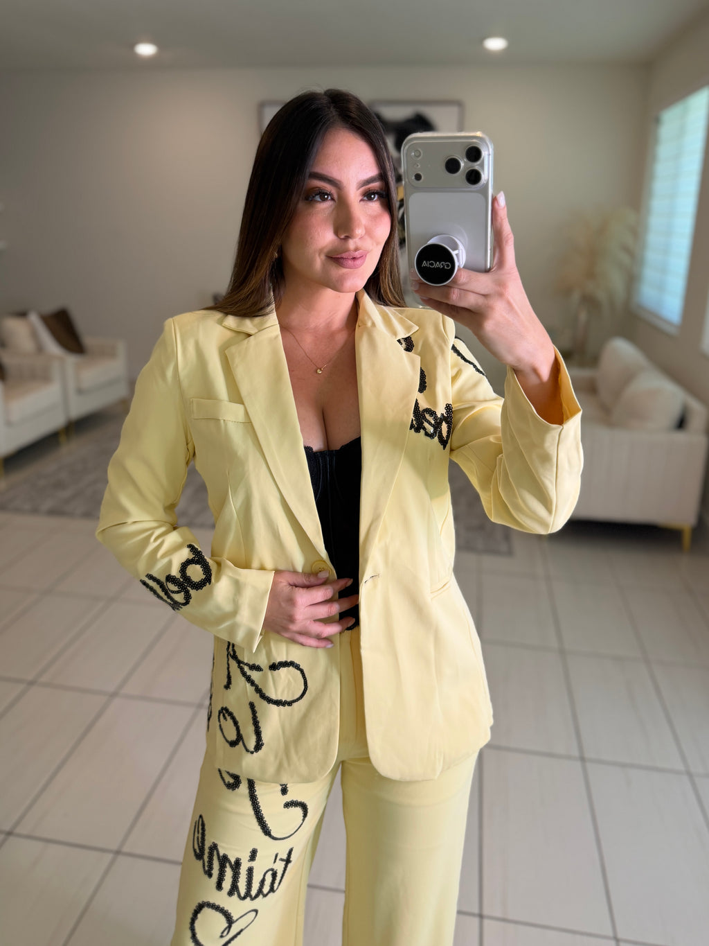 Tailored Yellow Pant Set