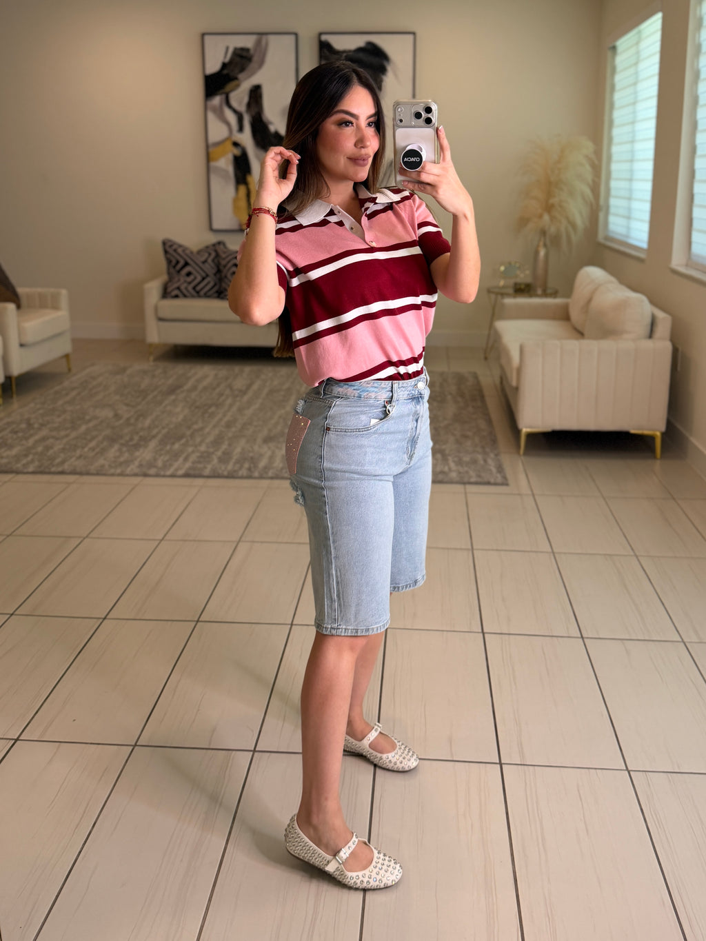 Sweet Stripes Pink Top