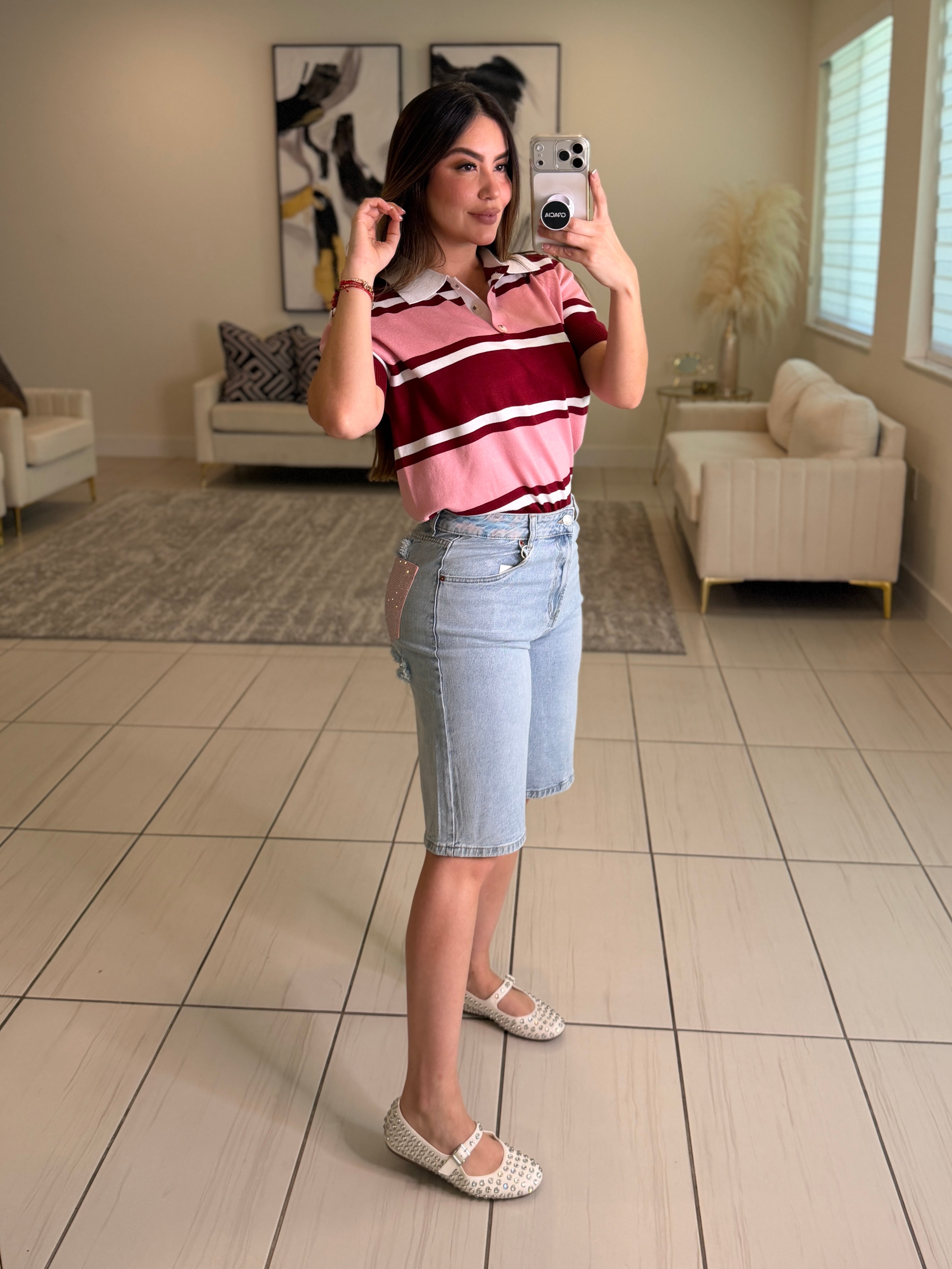 Sweet Stripes Pink Top