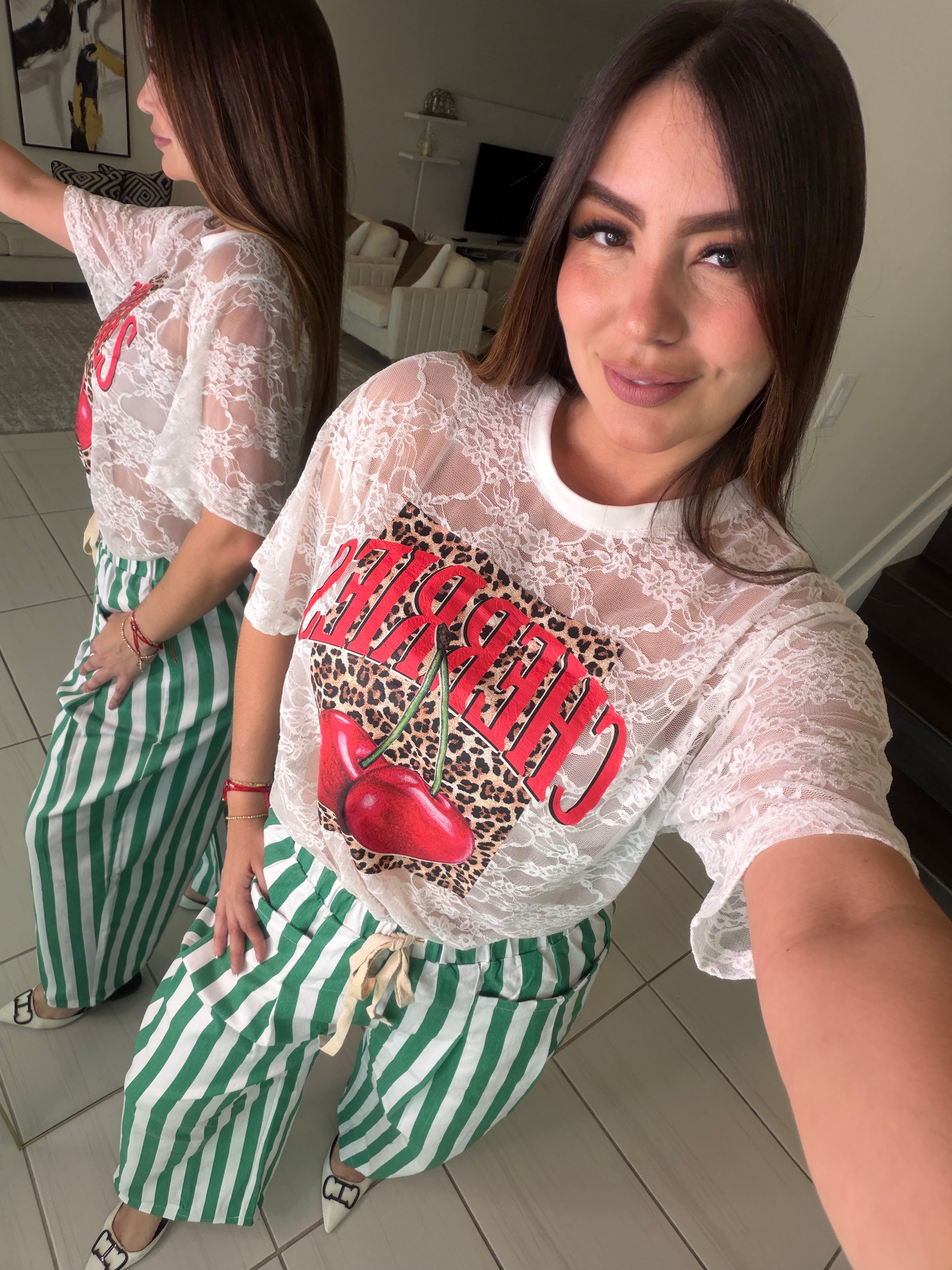 Cherries White Tshirt