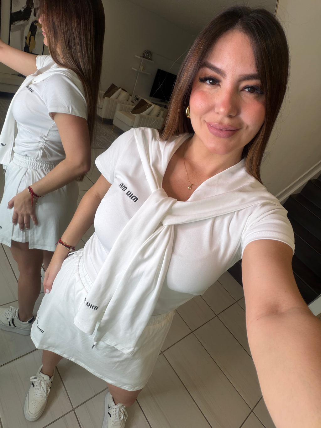 Iconic Tennis White Short Set