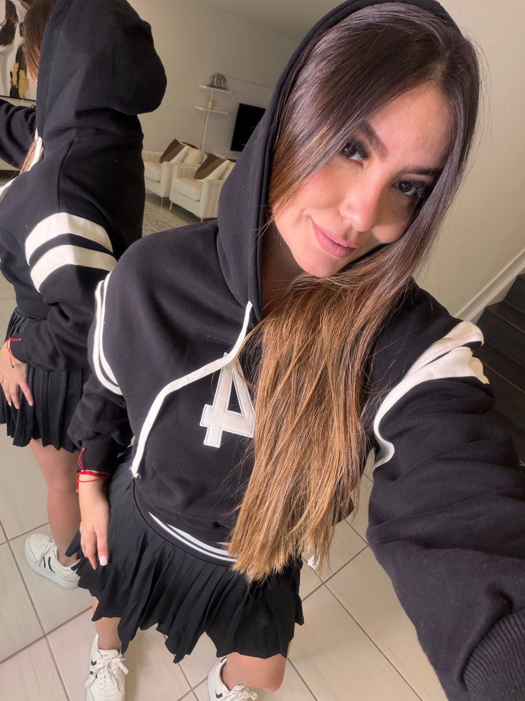 Chill Girl Black Skirt Set