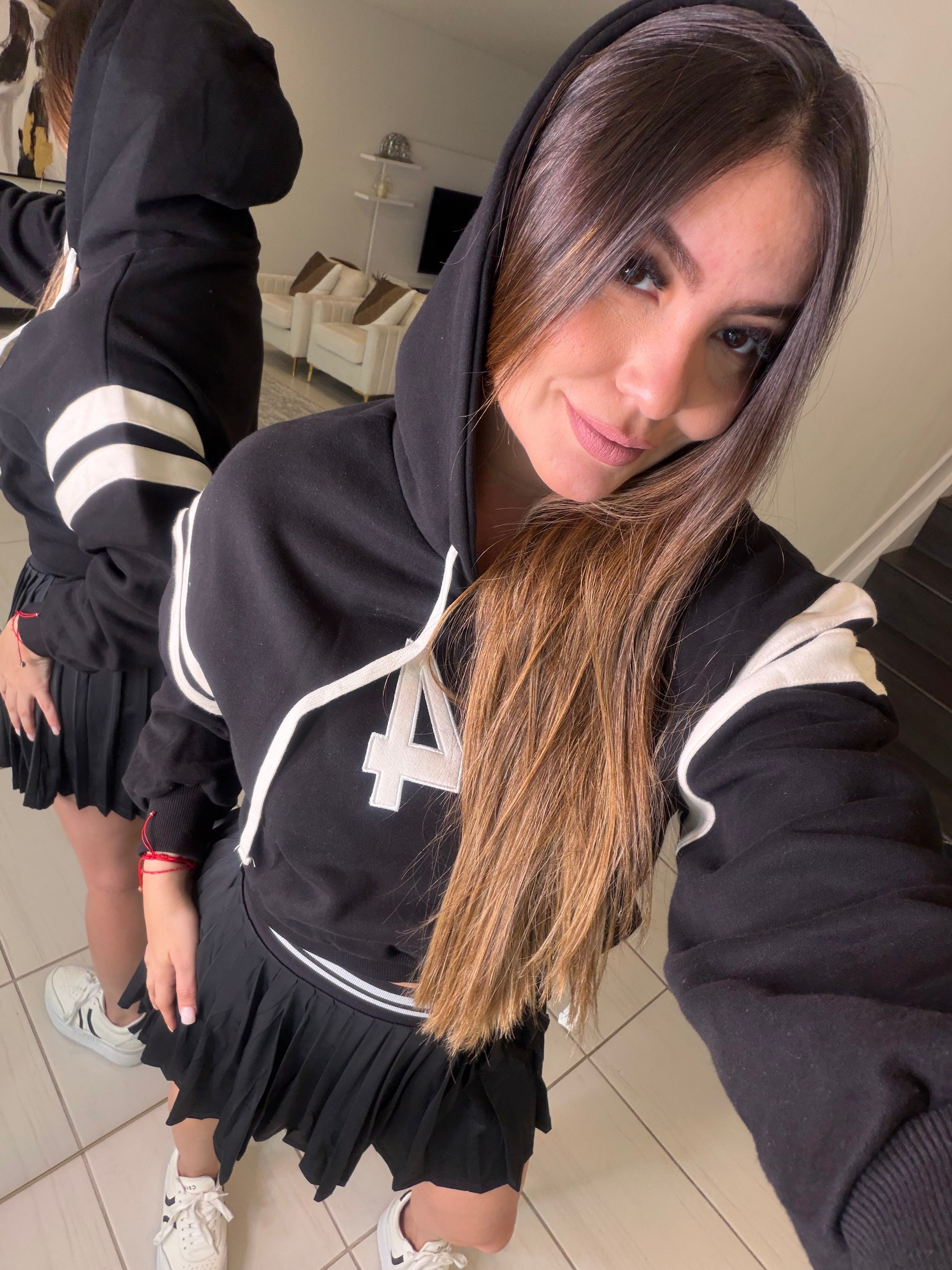 Chill Girl Black Skirt Set