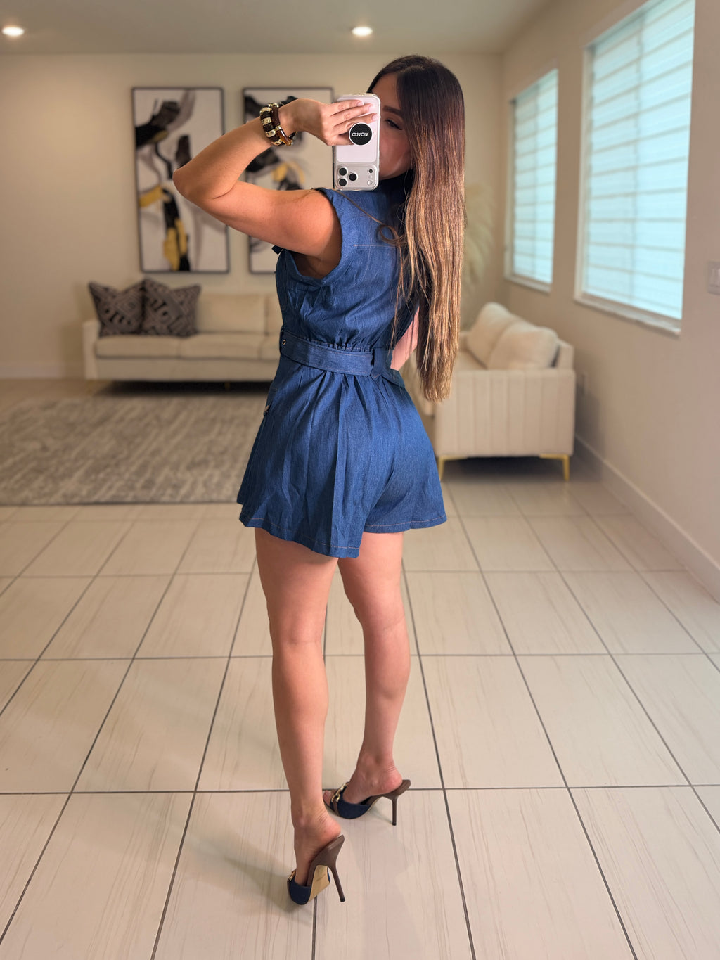 Soft Temptation Denim Romper