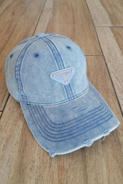 Iconic Luxe Blue Denim Cap