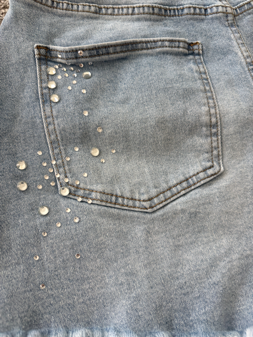 Crystal Denim Shorts