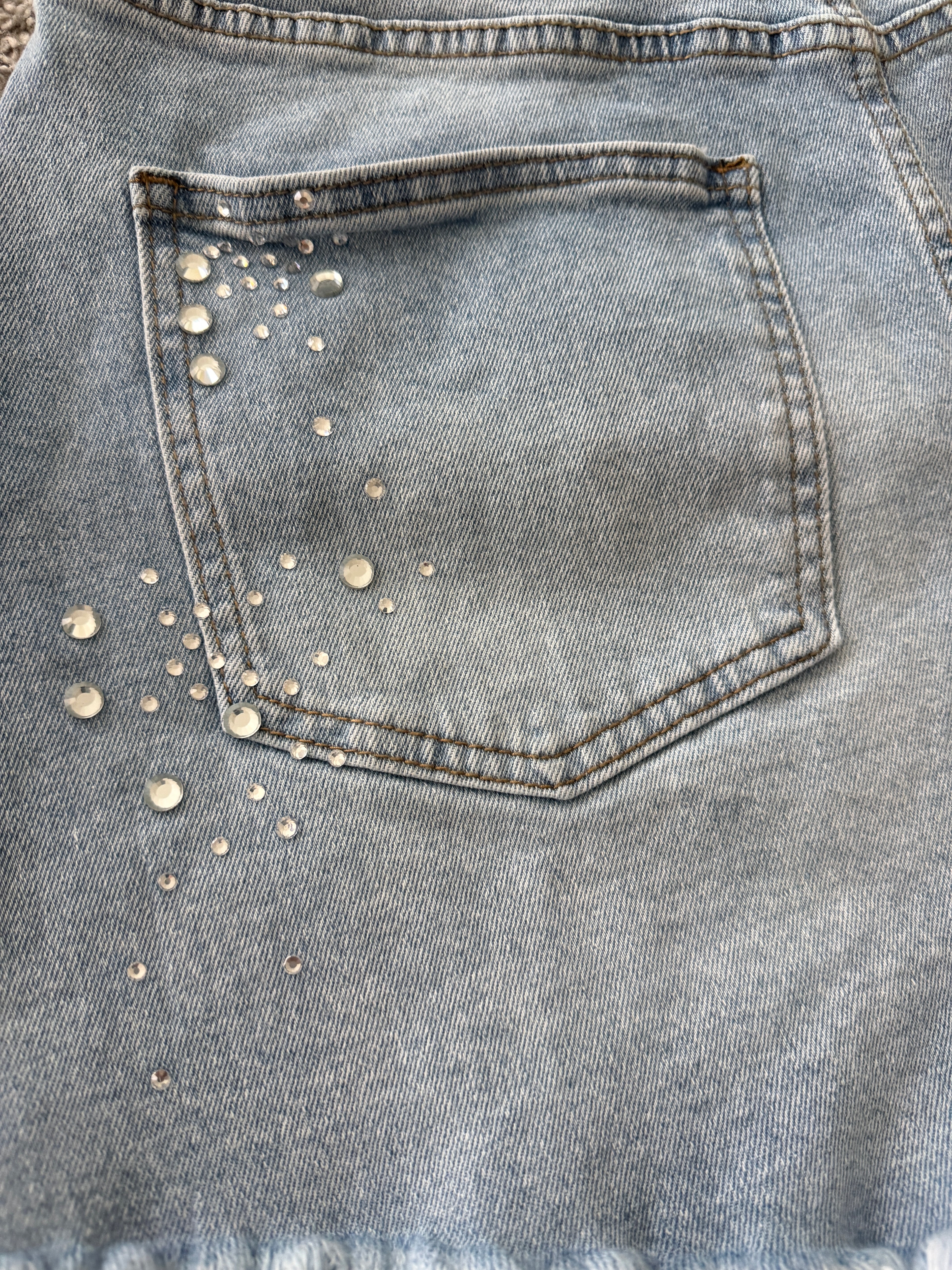 Crystal Denim Shorts