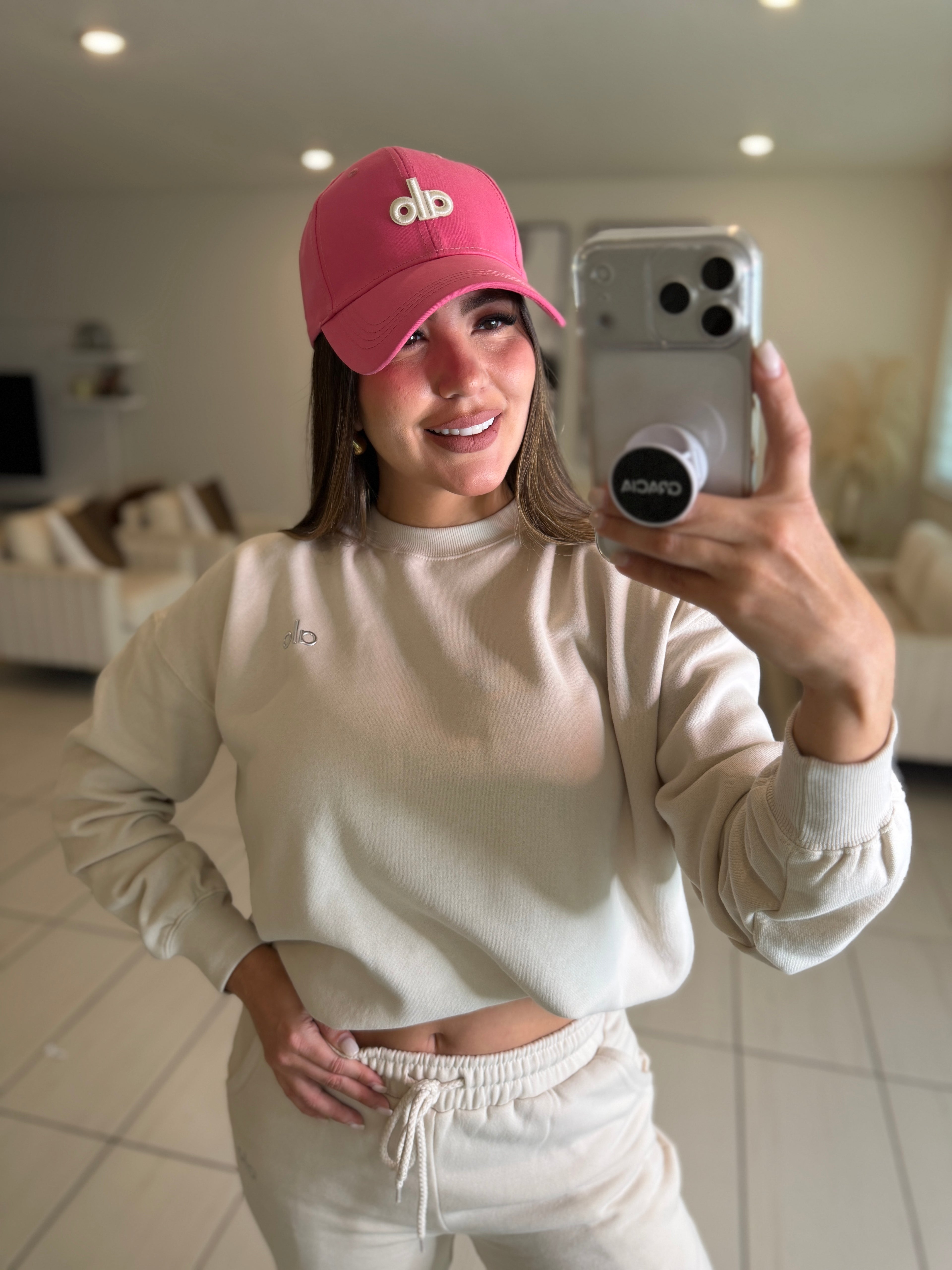 Iconic Halo Pink Denim Cap