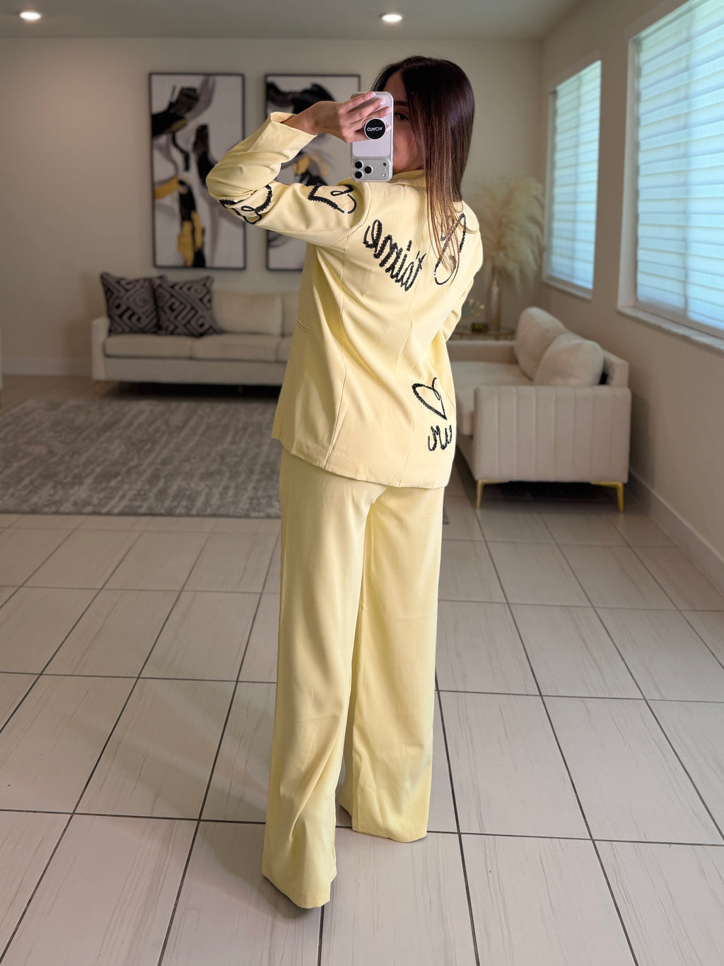 Tailored Yellow Pant Set