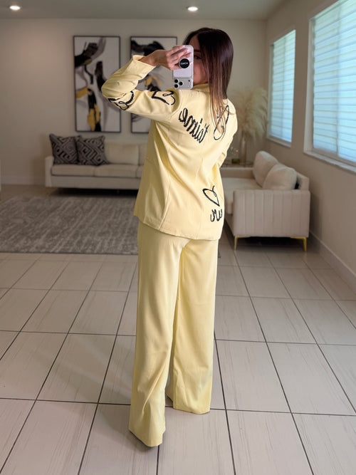 Tailored Yellow Pant Set